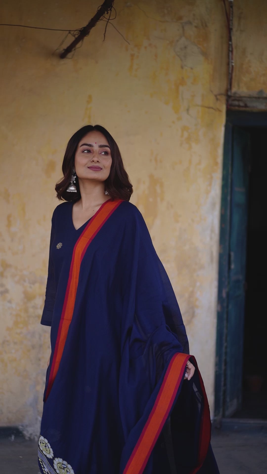 Navy Essence (Cotton Jamdani)