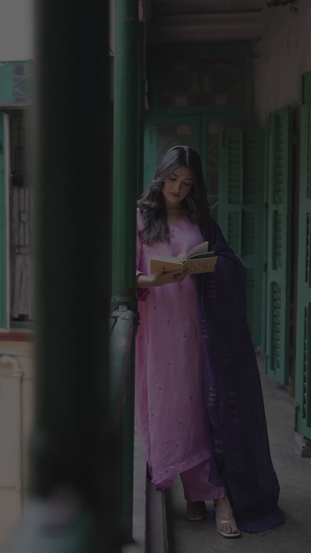 Zaar - Pink Purple (Linen Jamdani)