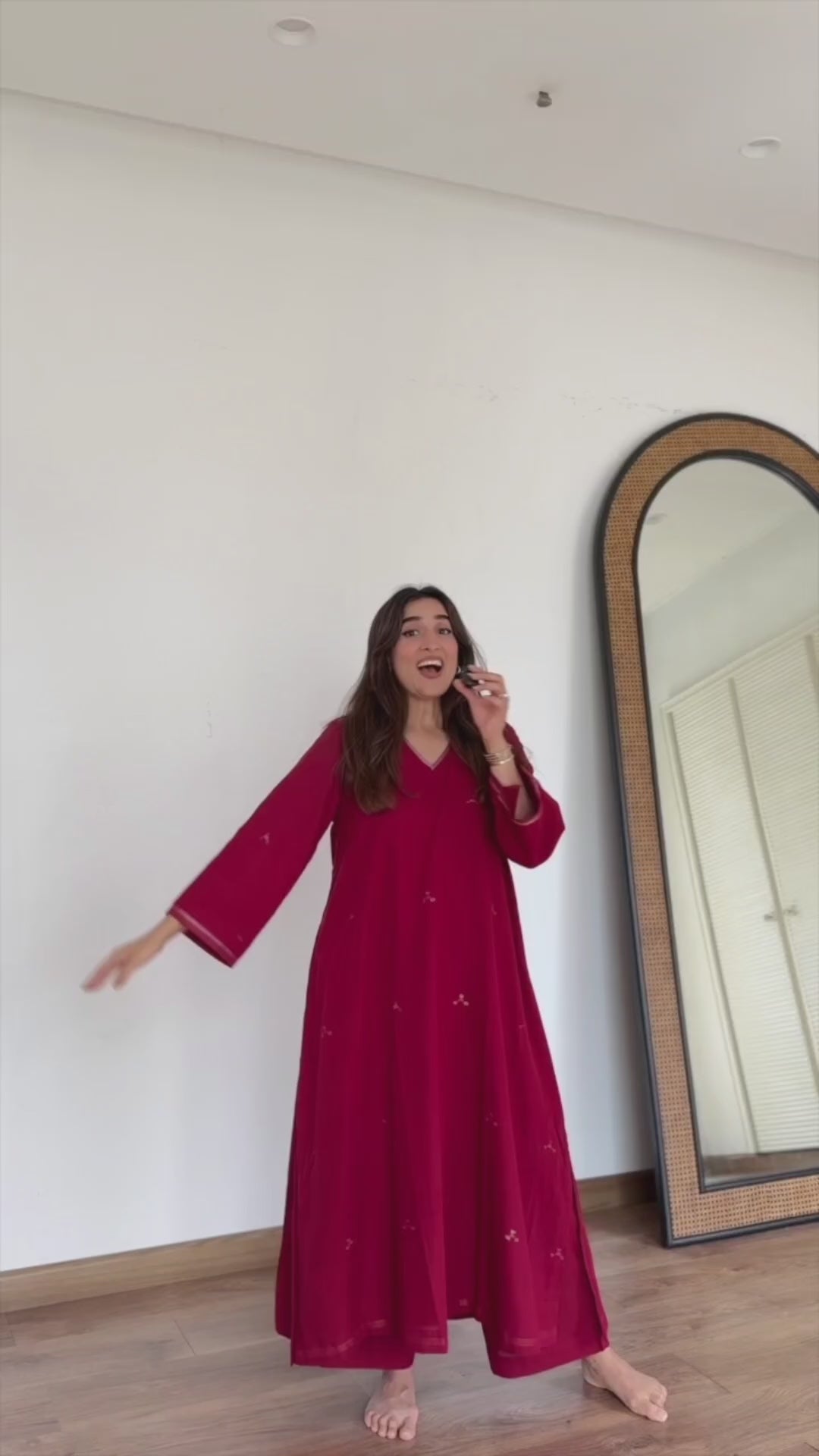 Classic Maroon (Mulmul Jamdani)