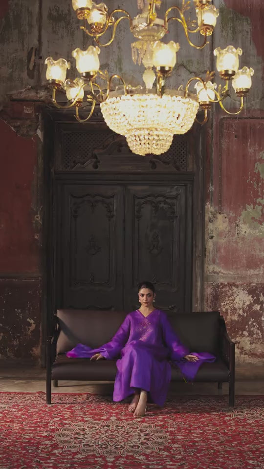 ROOH - Purple (Silk Jamdani)