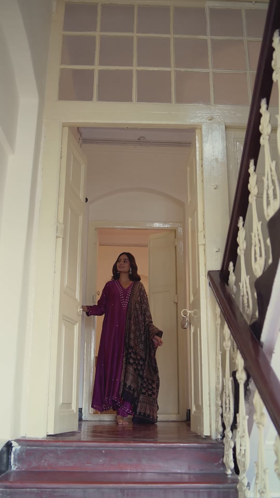 Vintage Merlot (Chanderi Bhandej Ajrakh)