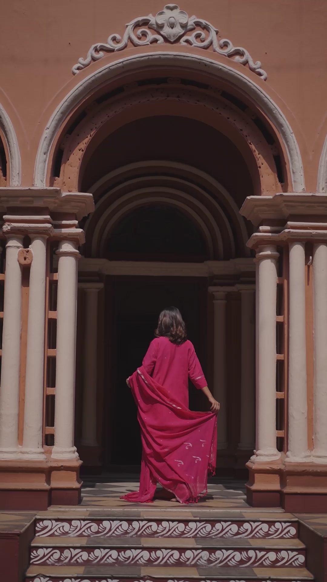 Vintage Fuchsia (Mulmul Jamdani)