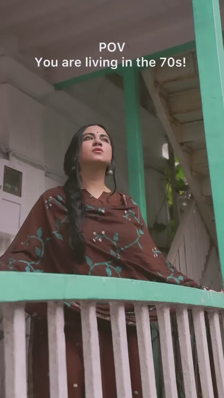 Earthy Brown (Mulmul Jamdani)