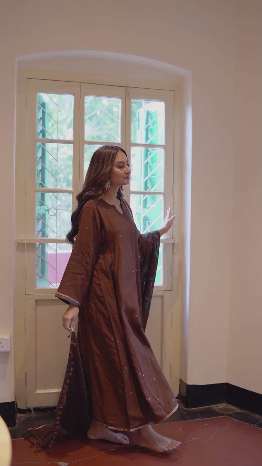 Earthy Brown (Mulmul Jamdani)