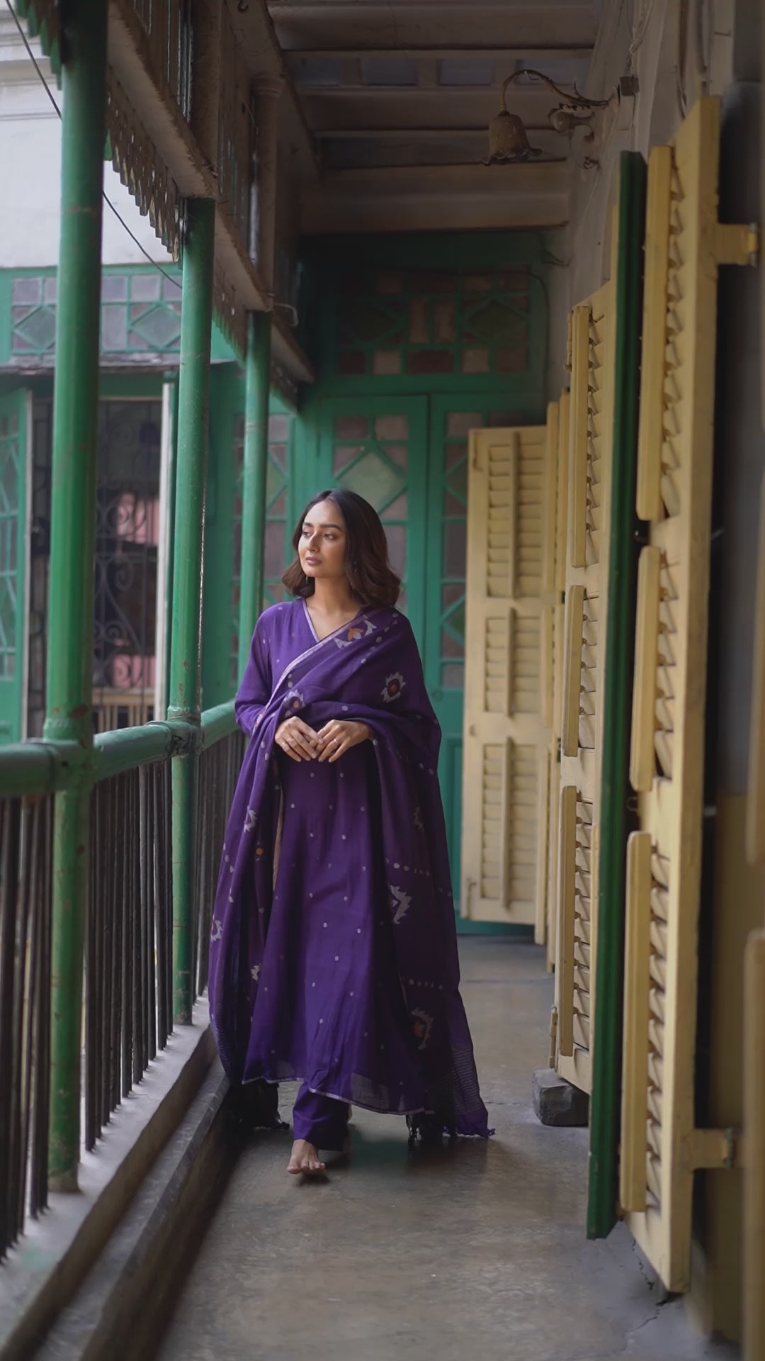 Purple Dusk (Mulmul Jamdani)