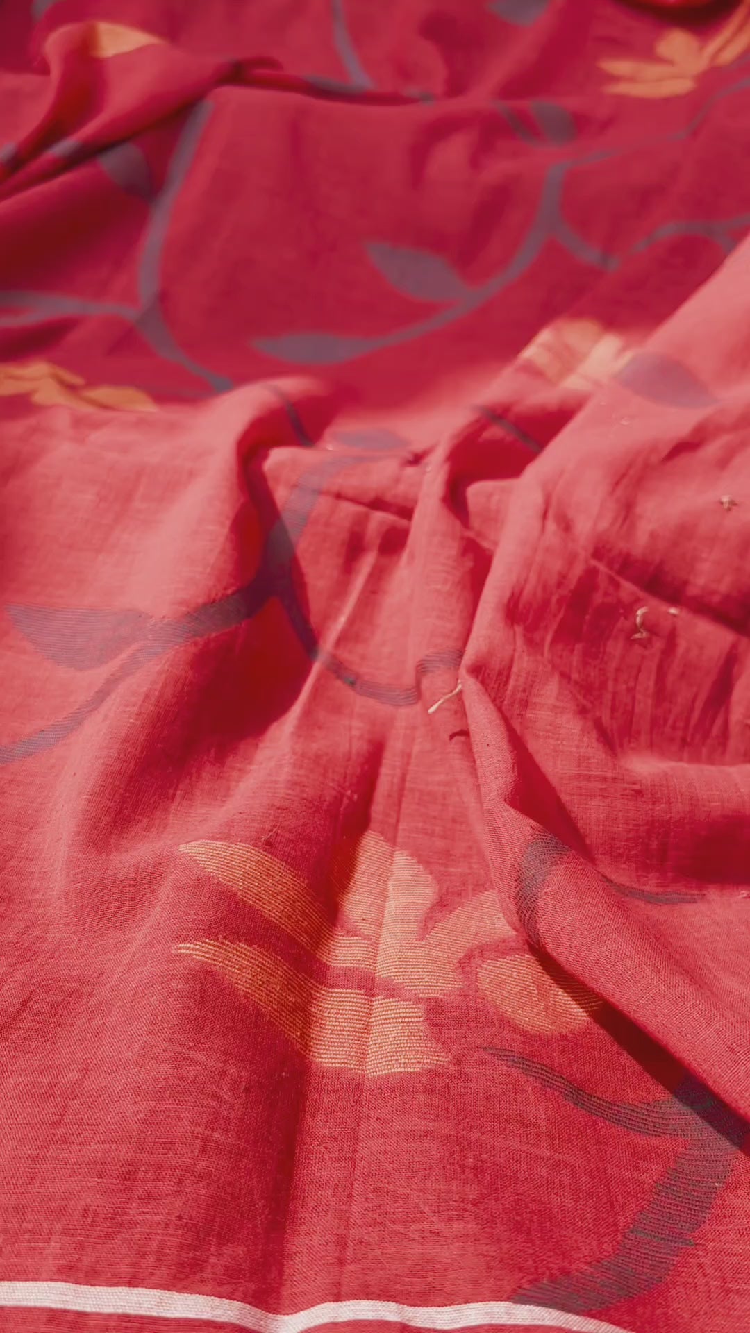 Red Jaal (Mulmul Jamdani)