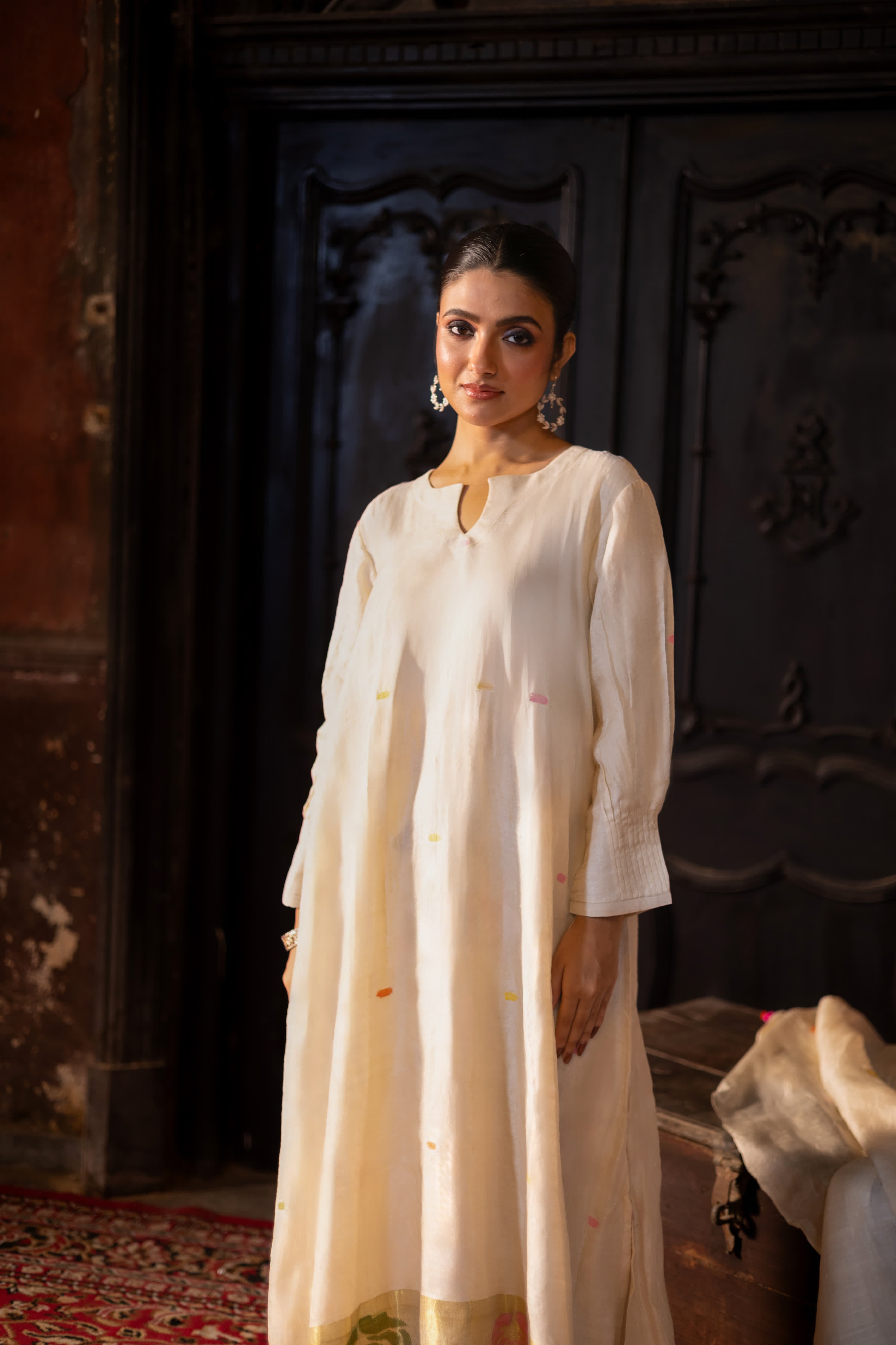 ROOH - Cream (Silk Jamdani)