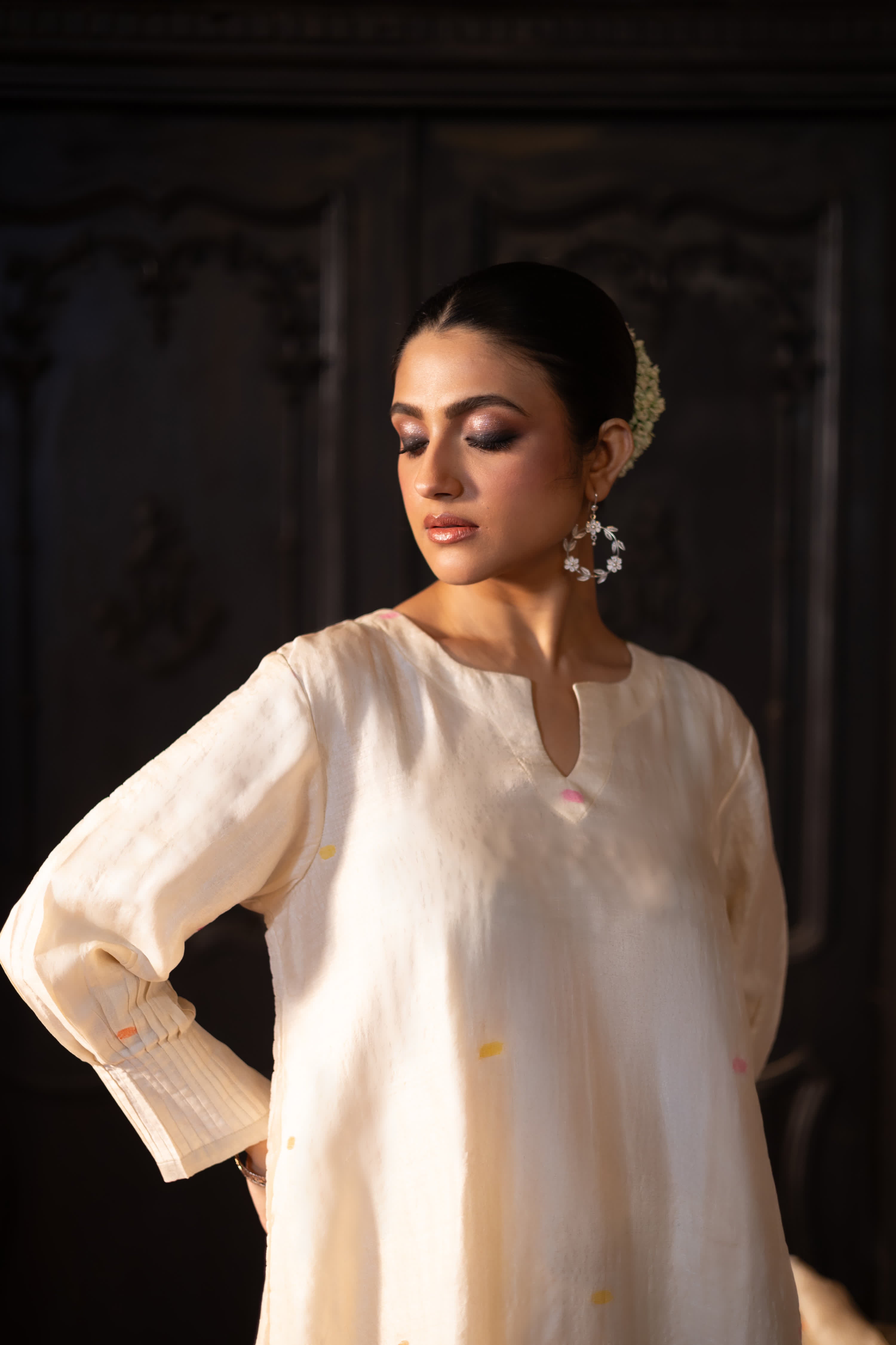 ROOH - Cream (Silk Jamdani)