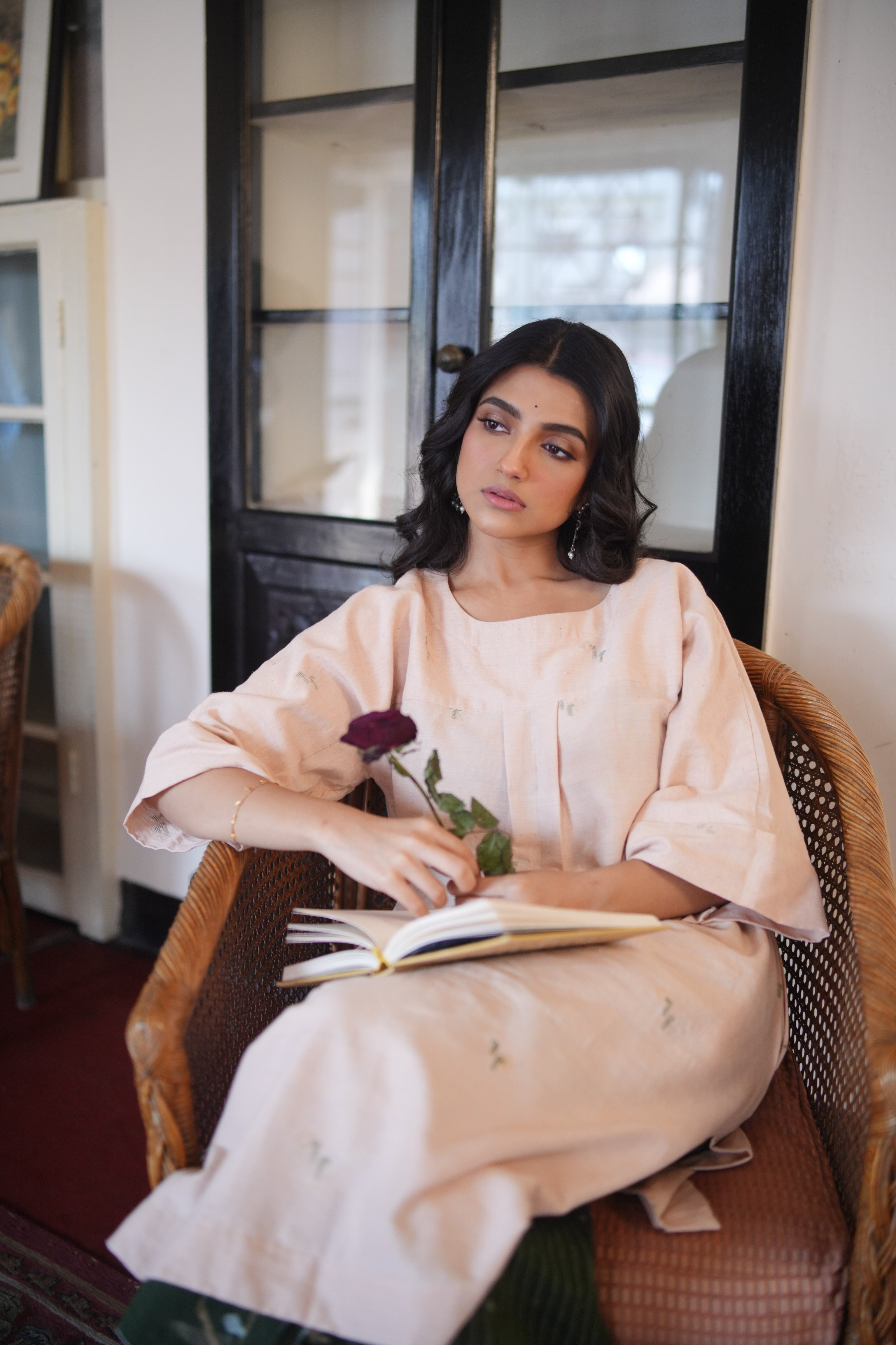 Olive Dusk (Organic Cotton Jamdani Coord)