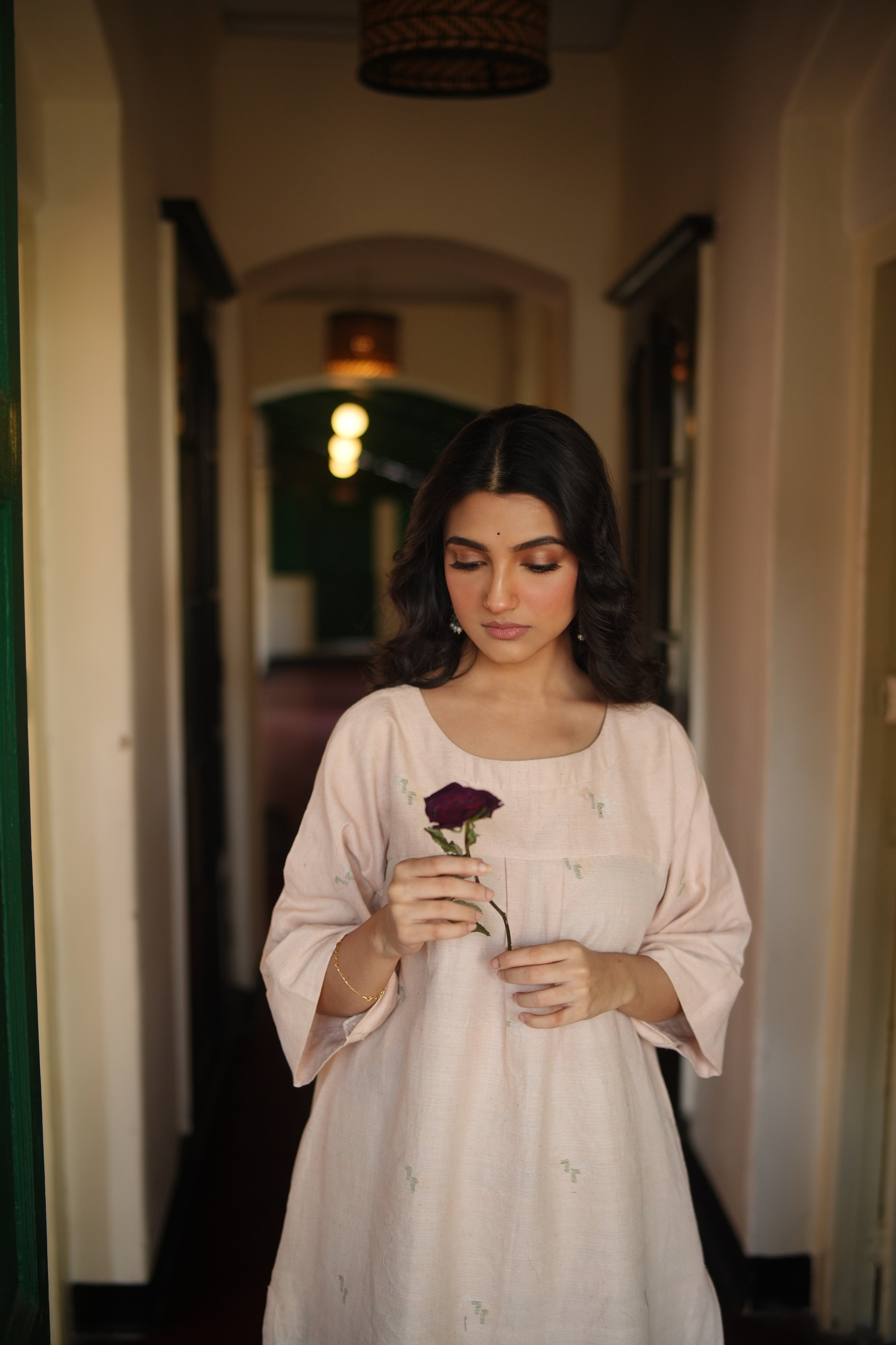 Olive Dusk (Organic Cotton Jamdani Coord)