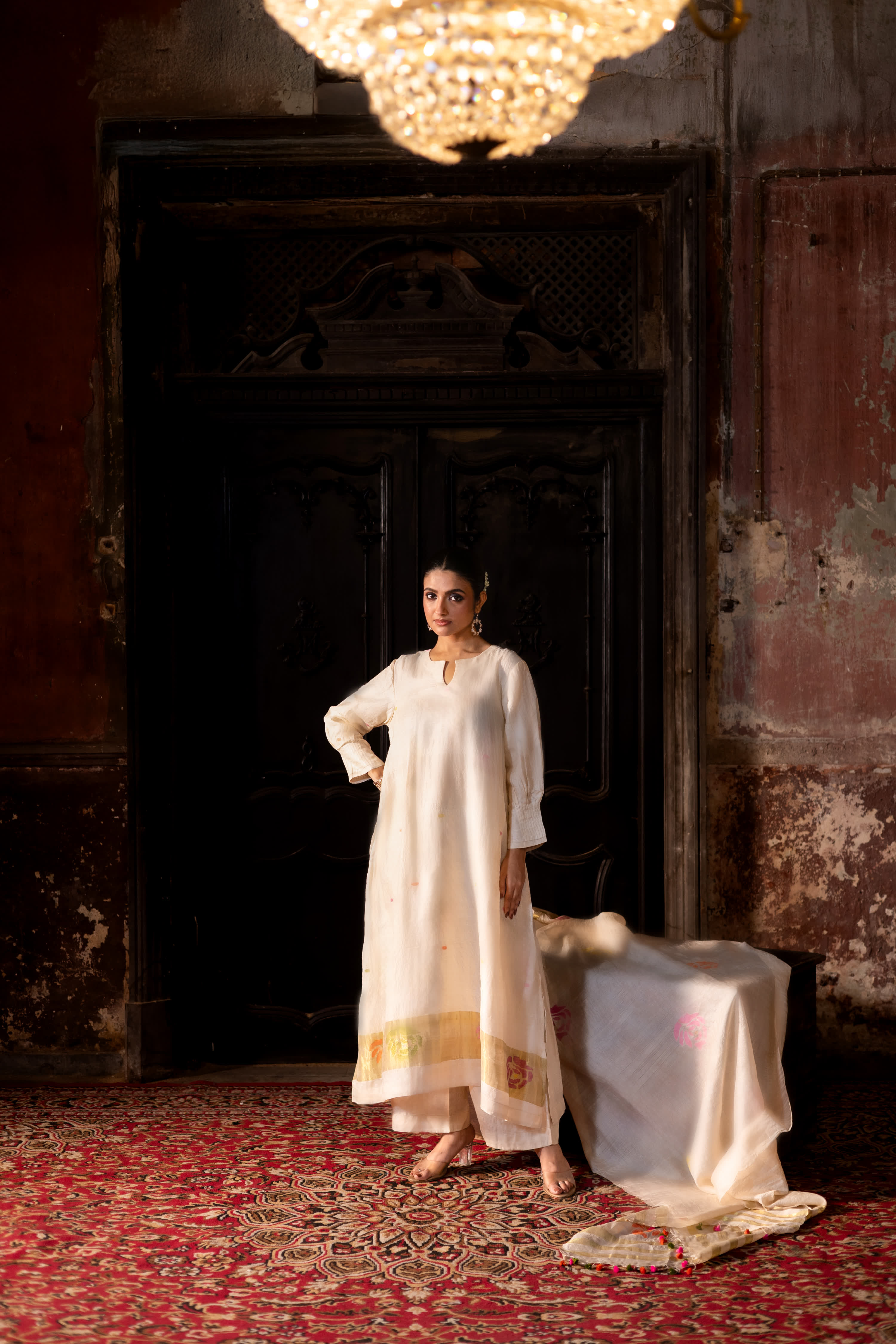 ROOH - Cream (Silk Jamdani)