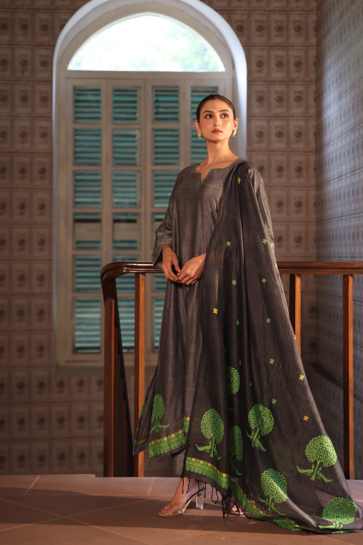 Mekhela - Grey (Assamese Handloom)