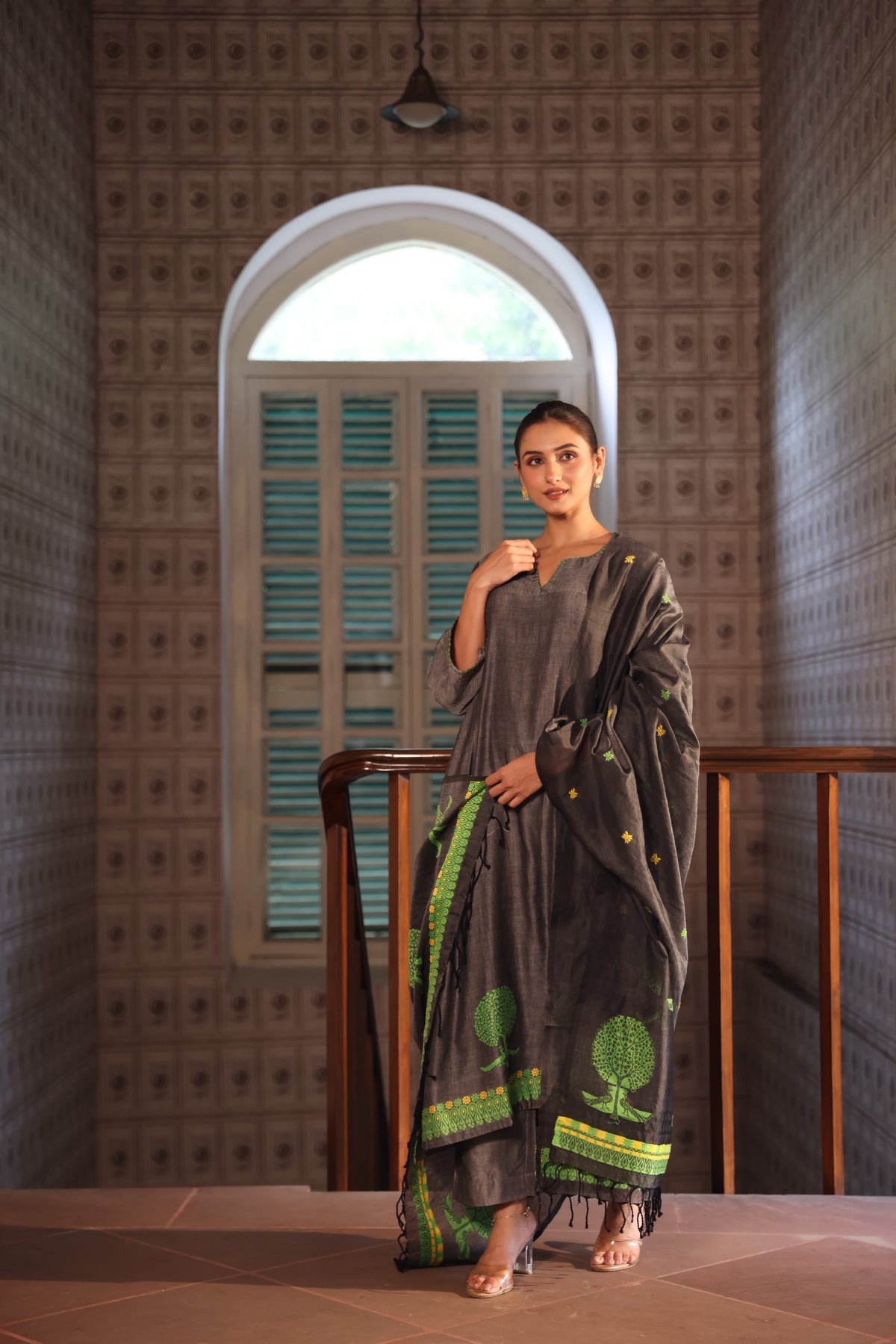 Mekhela - Grey (Assamese Handloom)