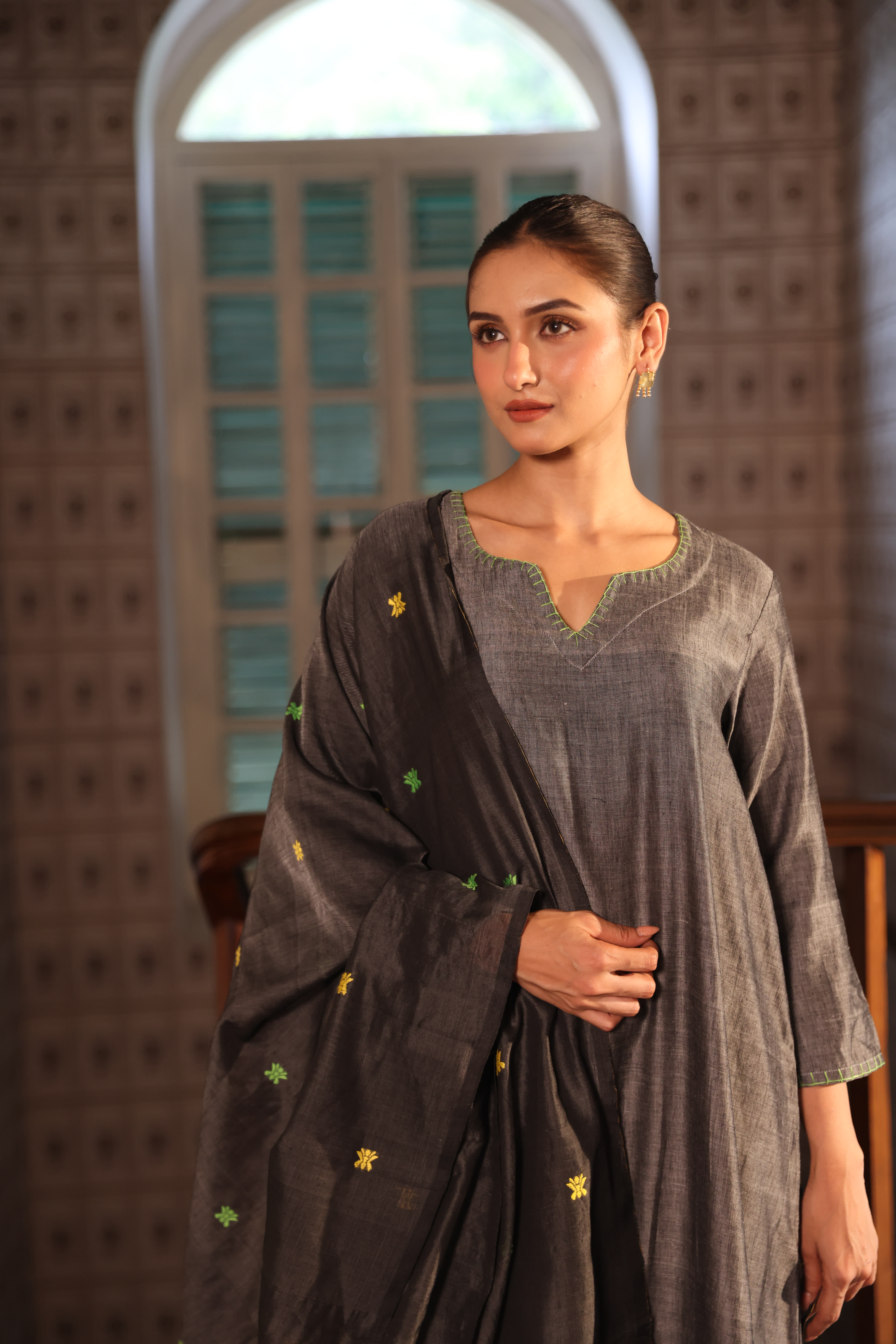 Mekhela - Grey (Assamese Handloom)
