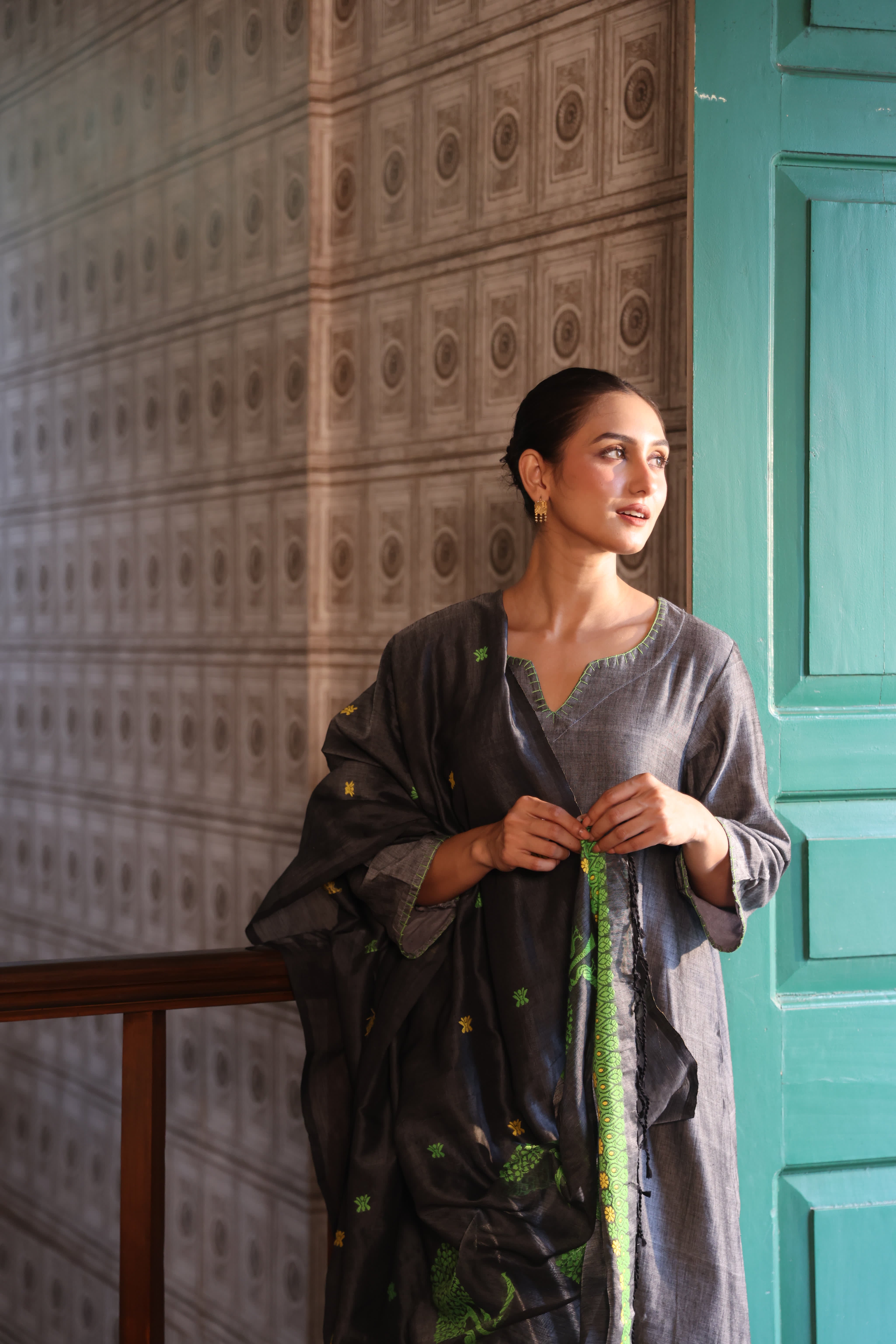 Mekhela - Grey (Assamese Handloom)