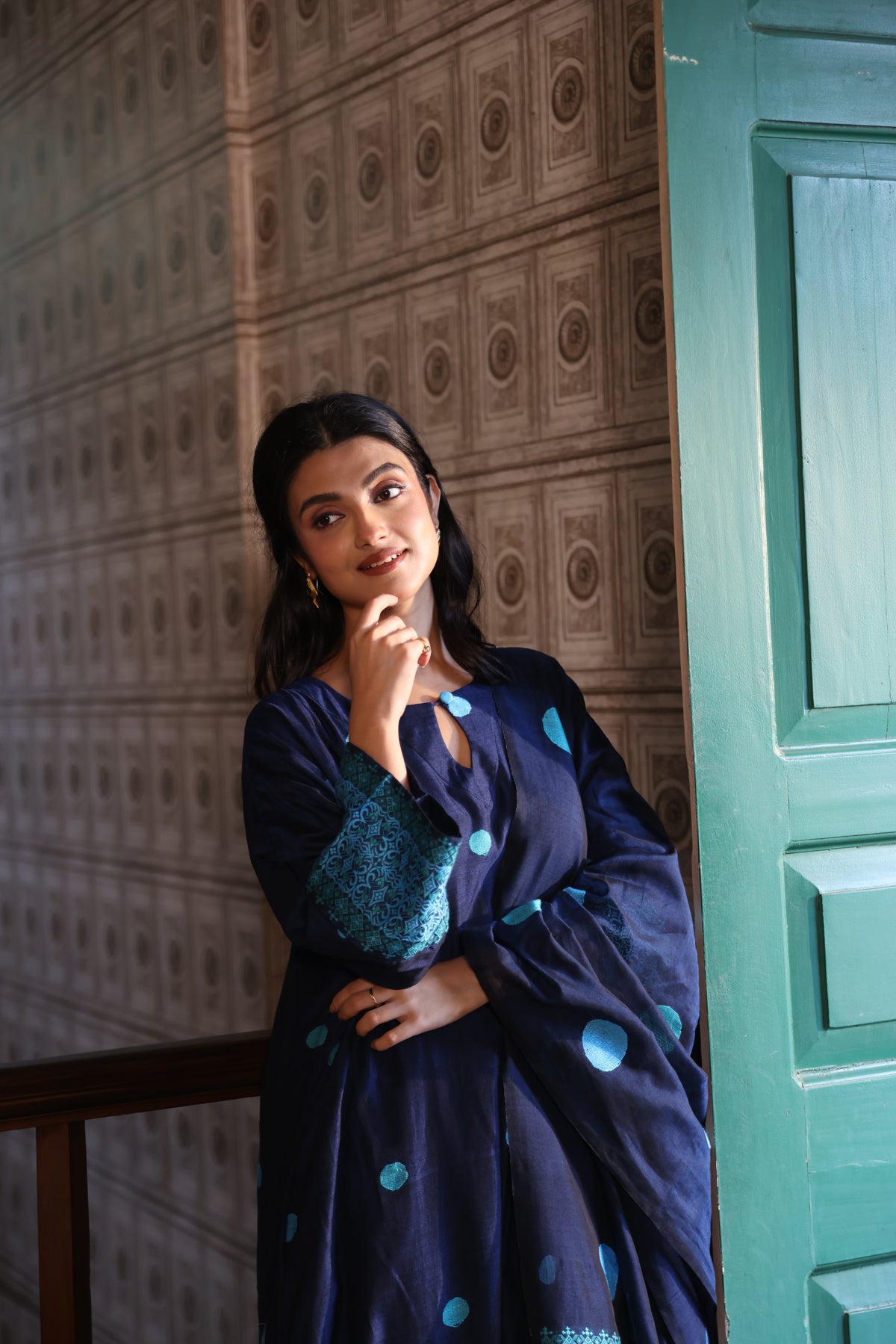 Mekhela - Indigo (Assamese Handloom)
