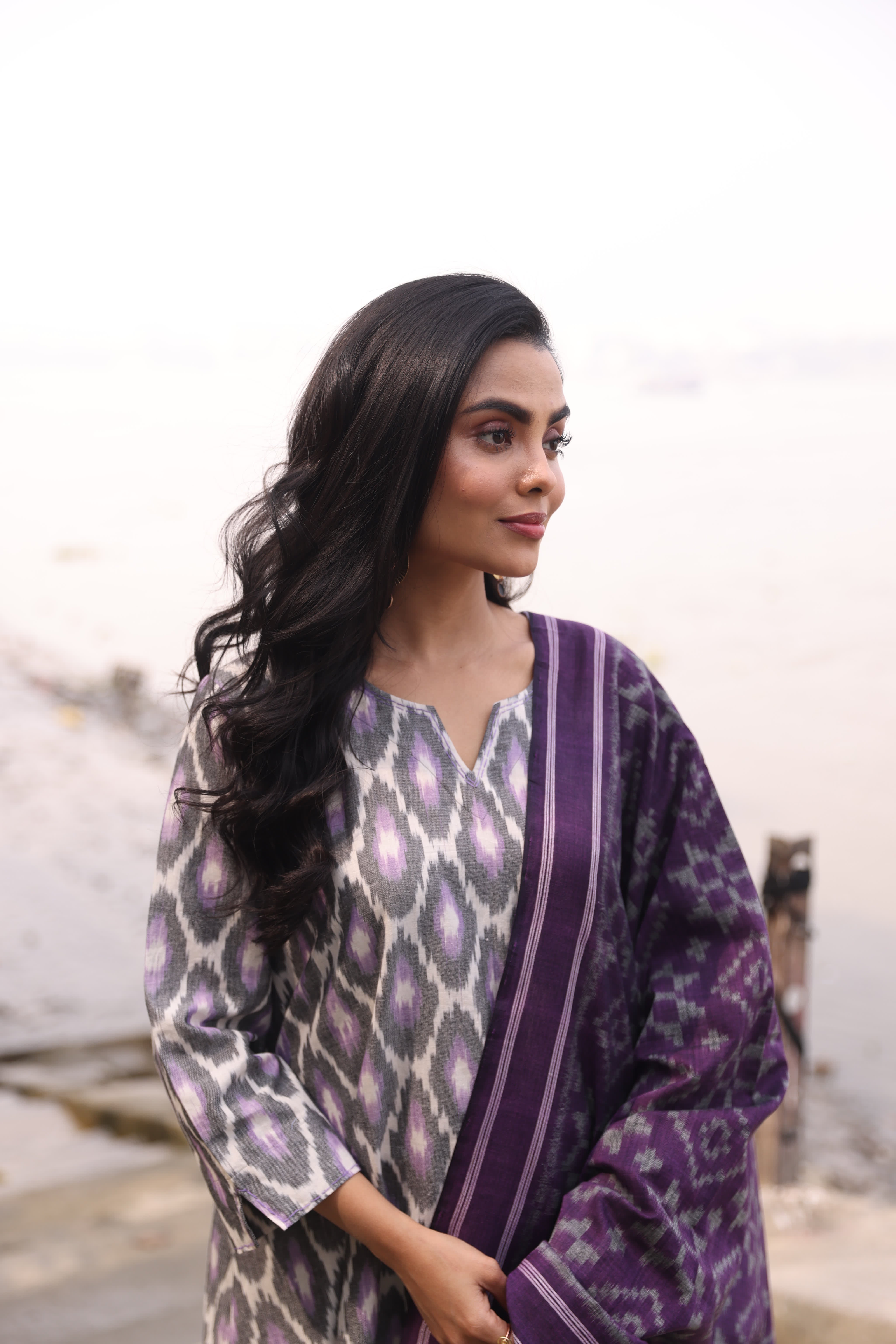Sahaj - Purple (Ikat Handloom Cotton)