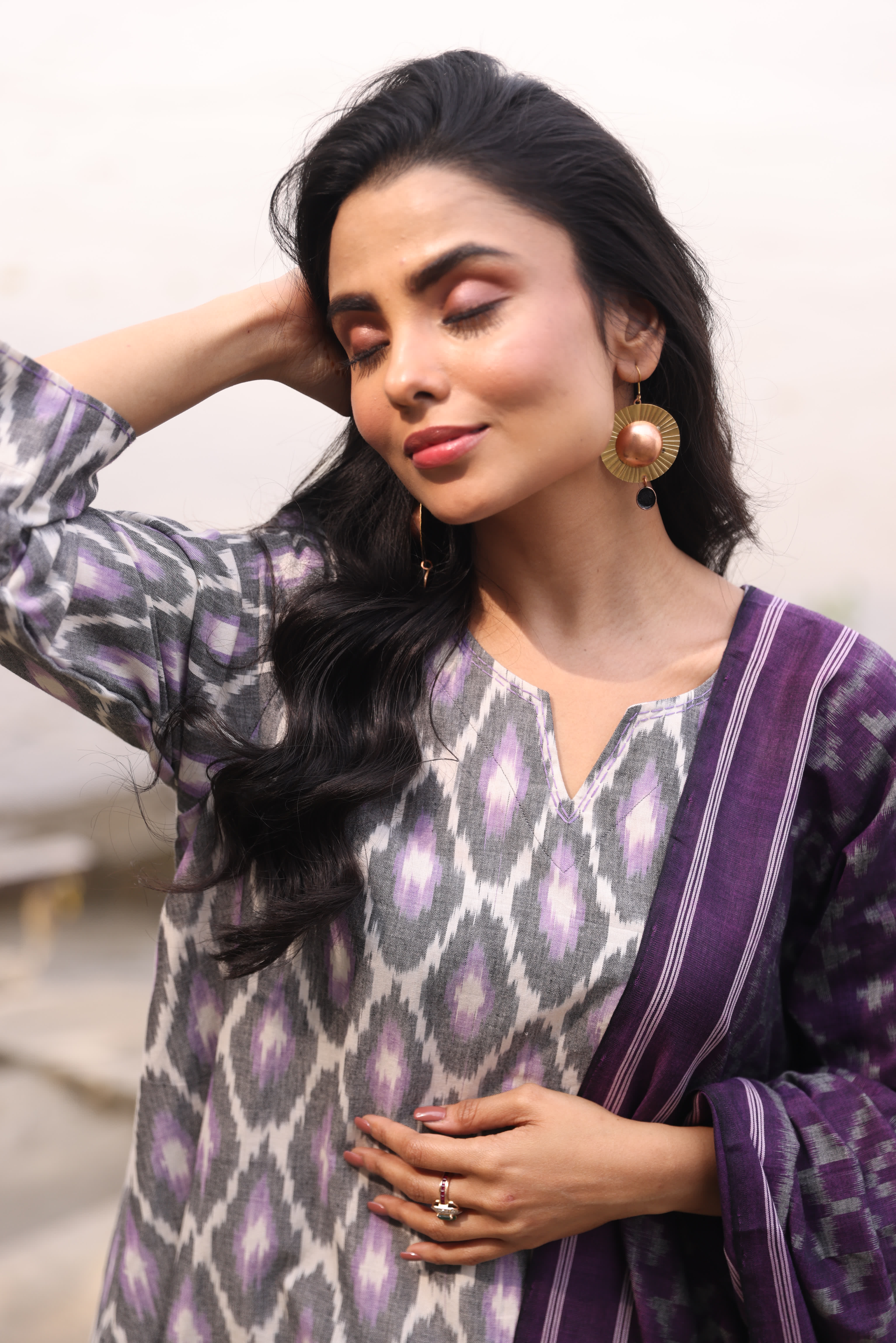 Sahaj - Purple (Ikat Handloom Cotton)