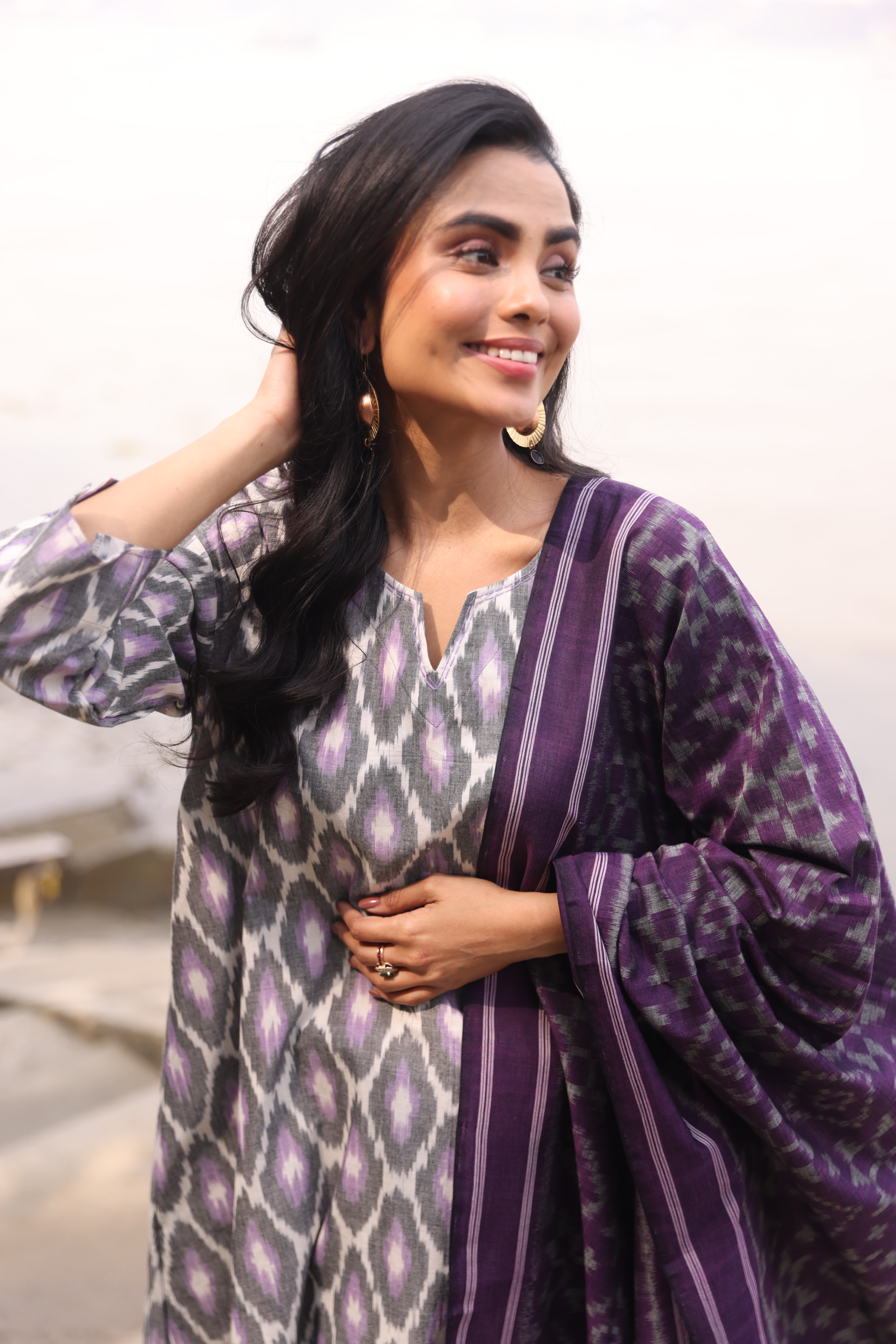 Sahaj - Purple (Ikat Handloom Cotton)