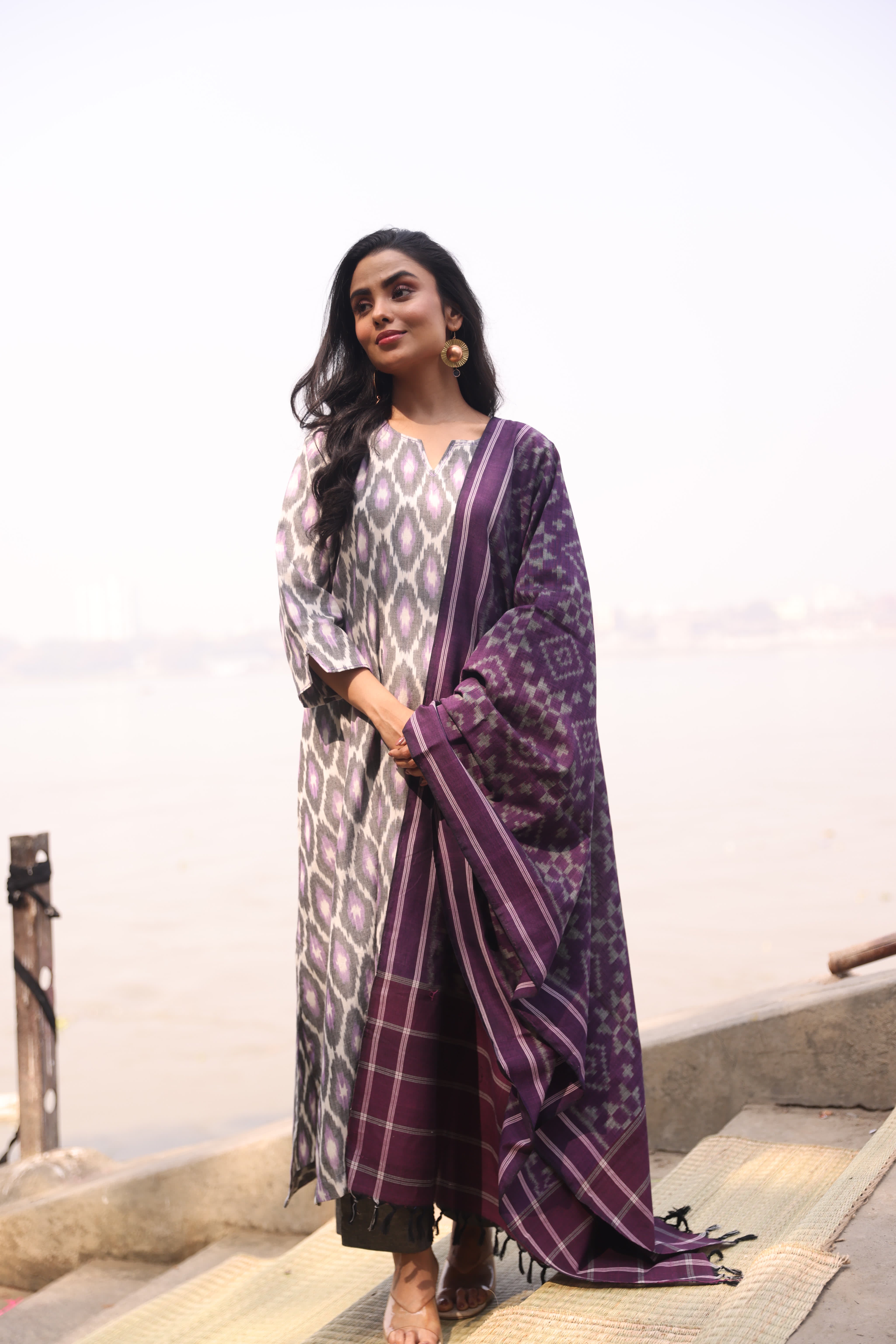 Sahaj - Purple (Ikat Handloom Cotton)