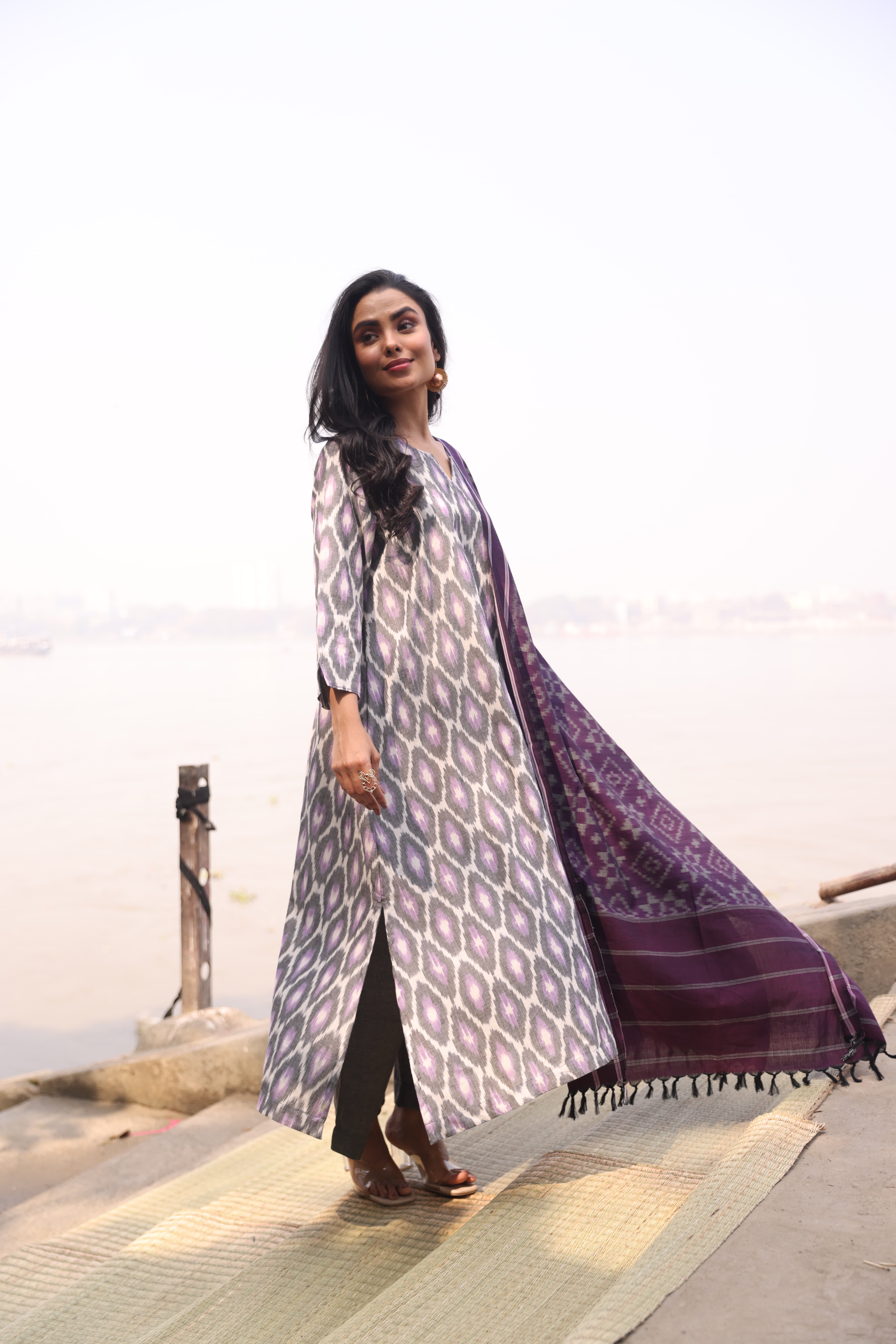 Sahaj - Purple (Ikat Handloom Cotton)