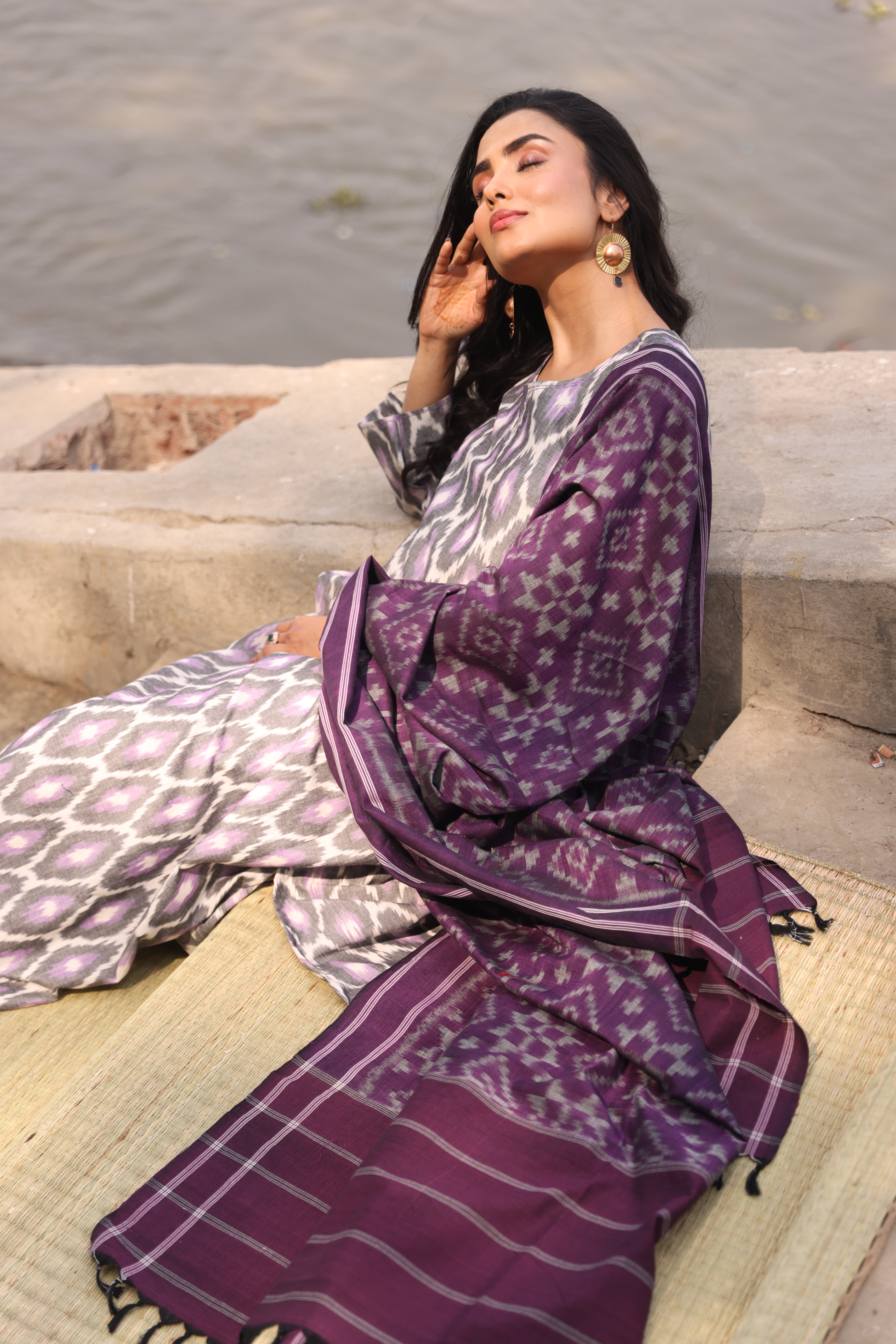 Sahaj - Purple (Ikat Handloom Cotton)