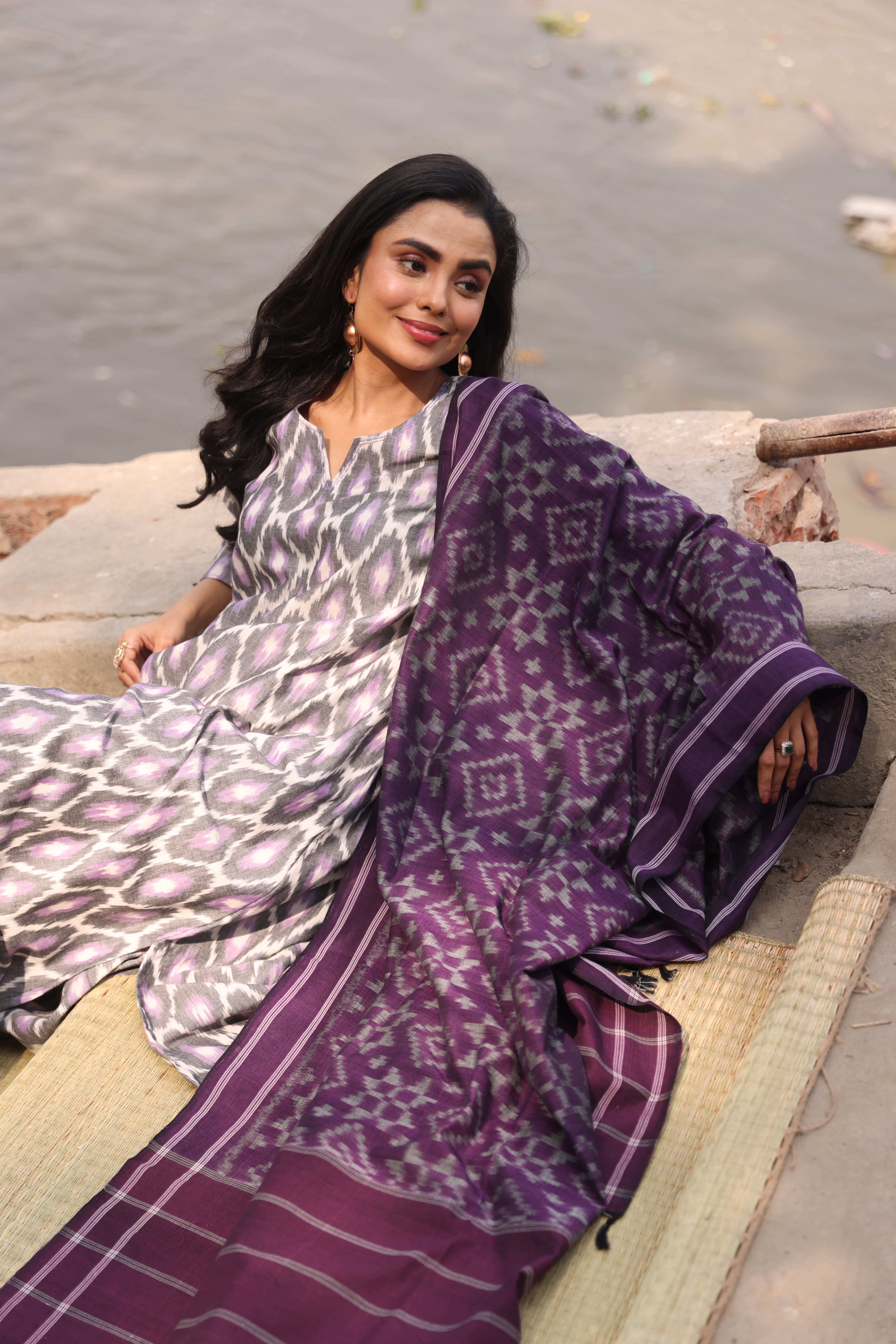 Sahaj - Purple (Ikat Handloom Cotton)