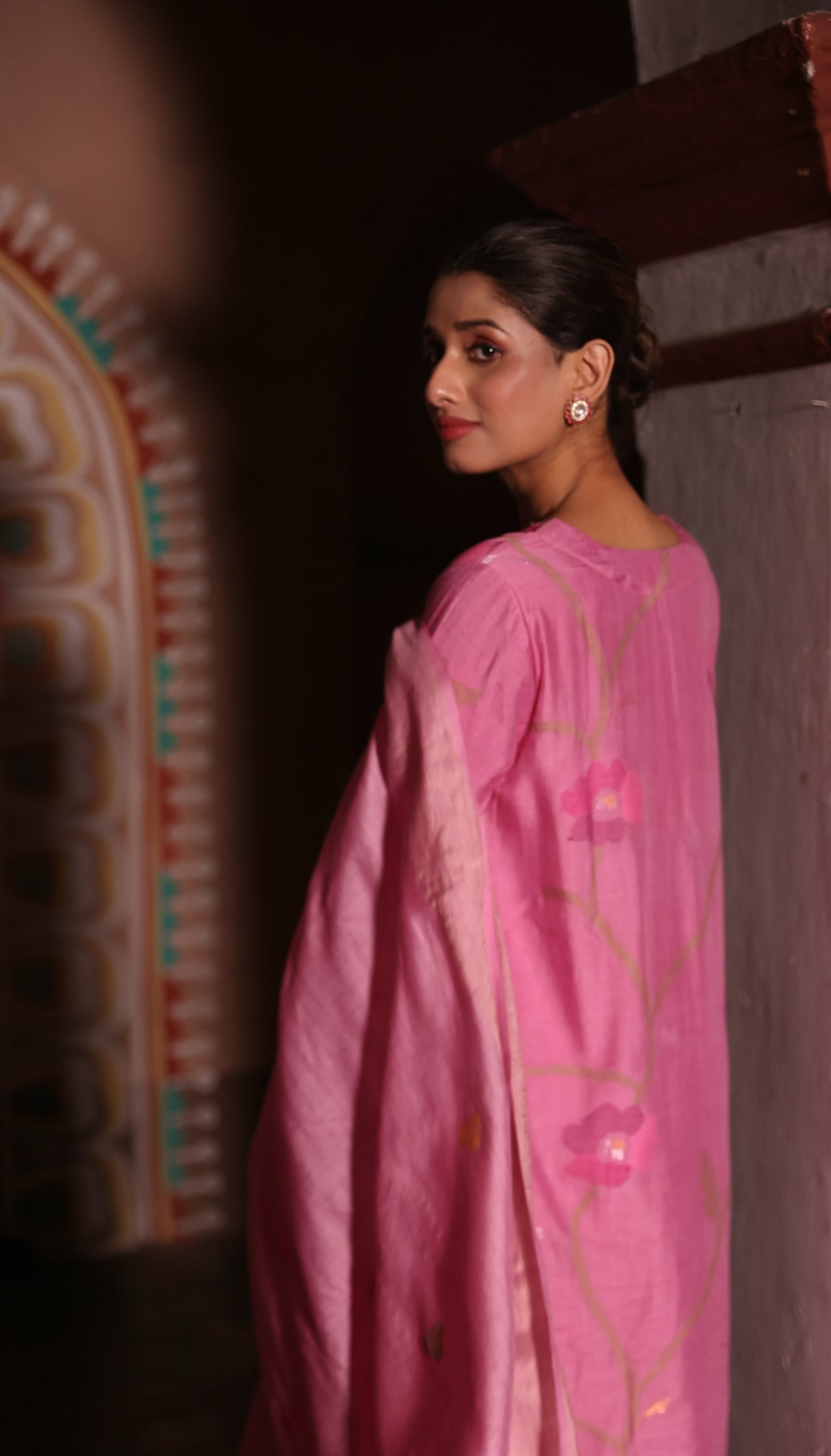 ROOH - Dusty Pink (Silk Jamdani)