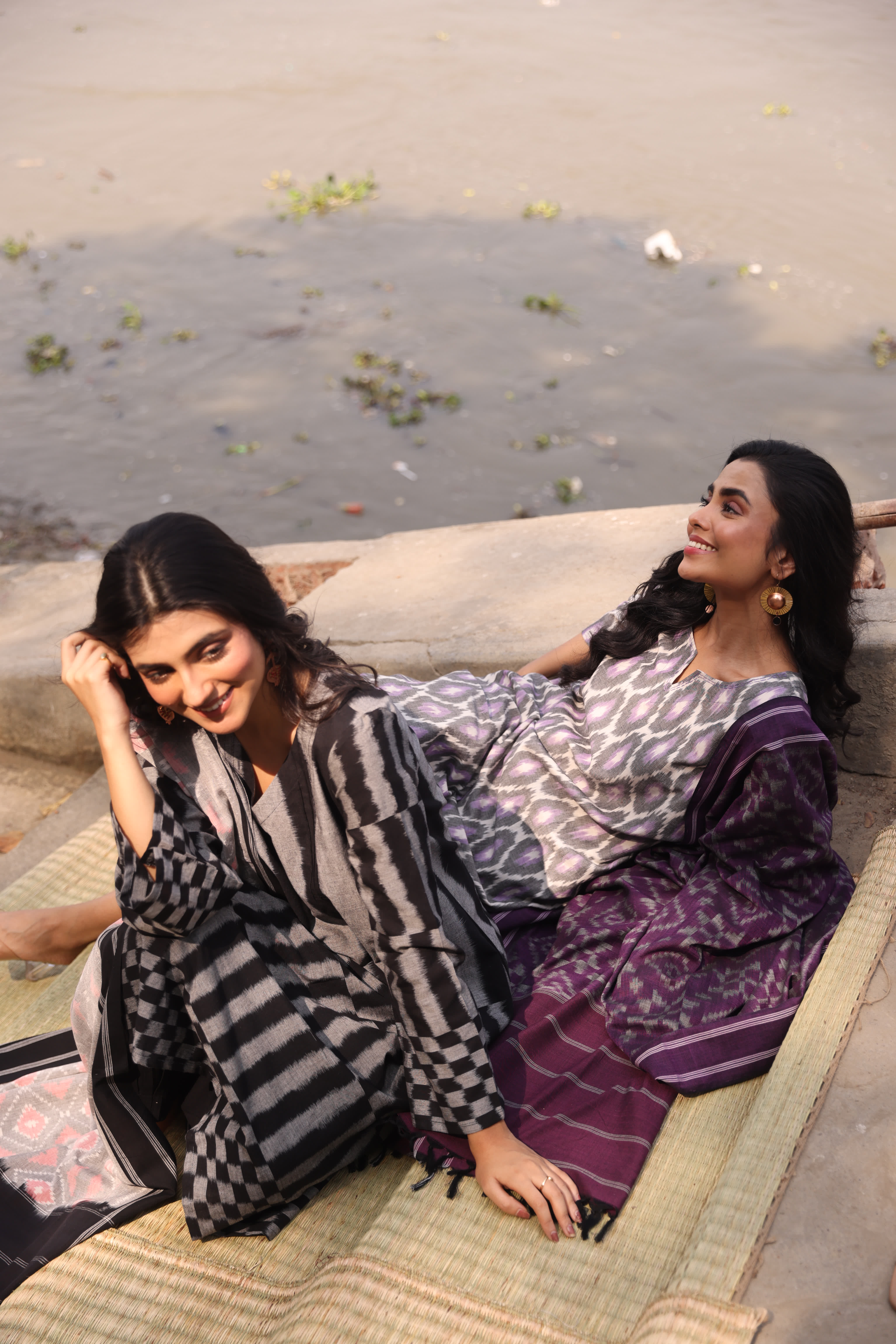 Sahaj - Black Pink (Ikat Handloom Cotton)