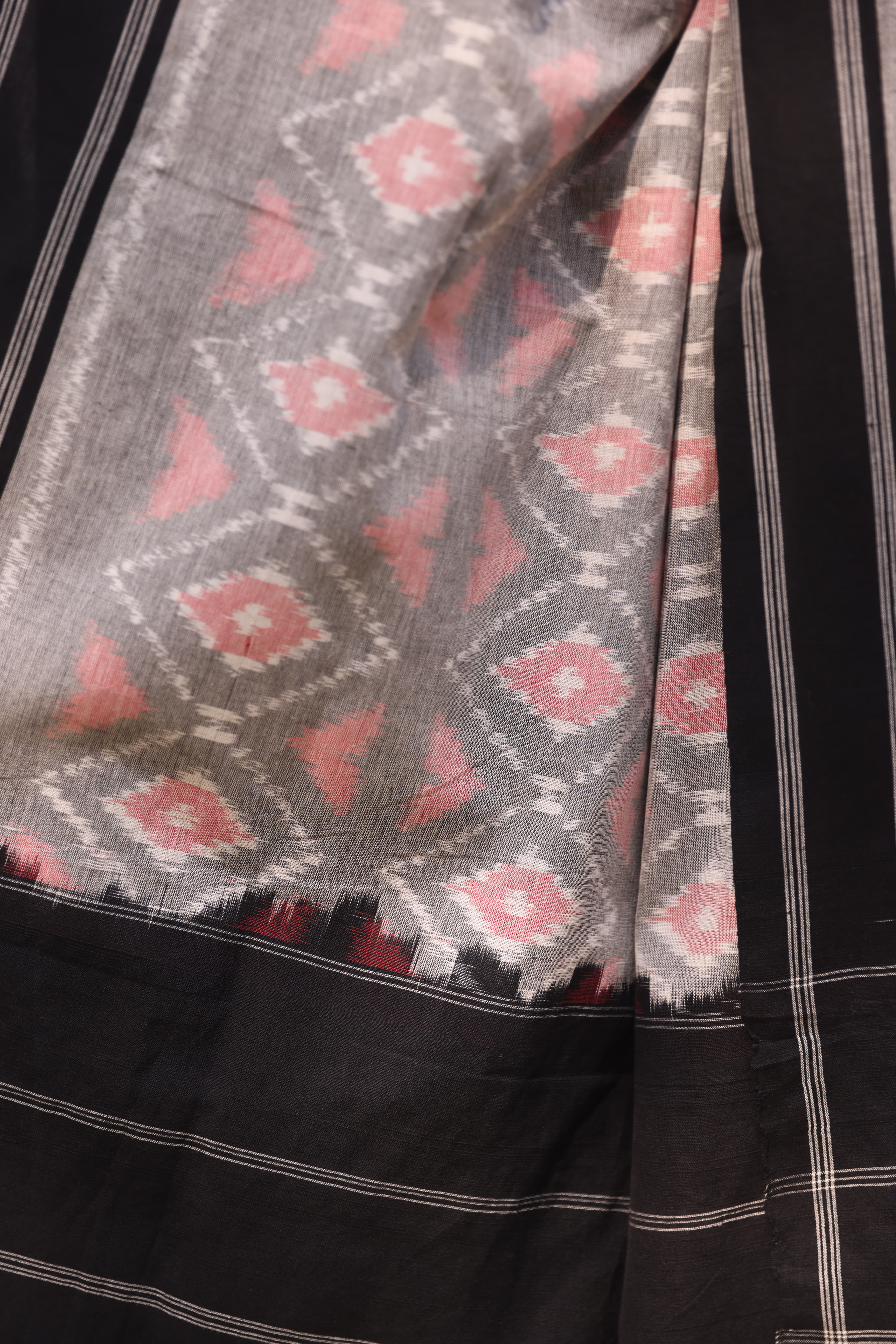 Sahaj - Black Pink (Ikat Handloom Cotton)