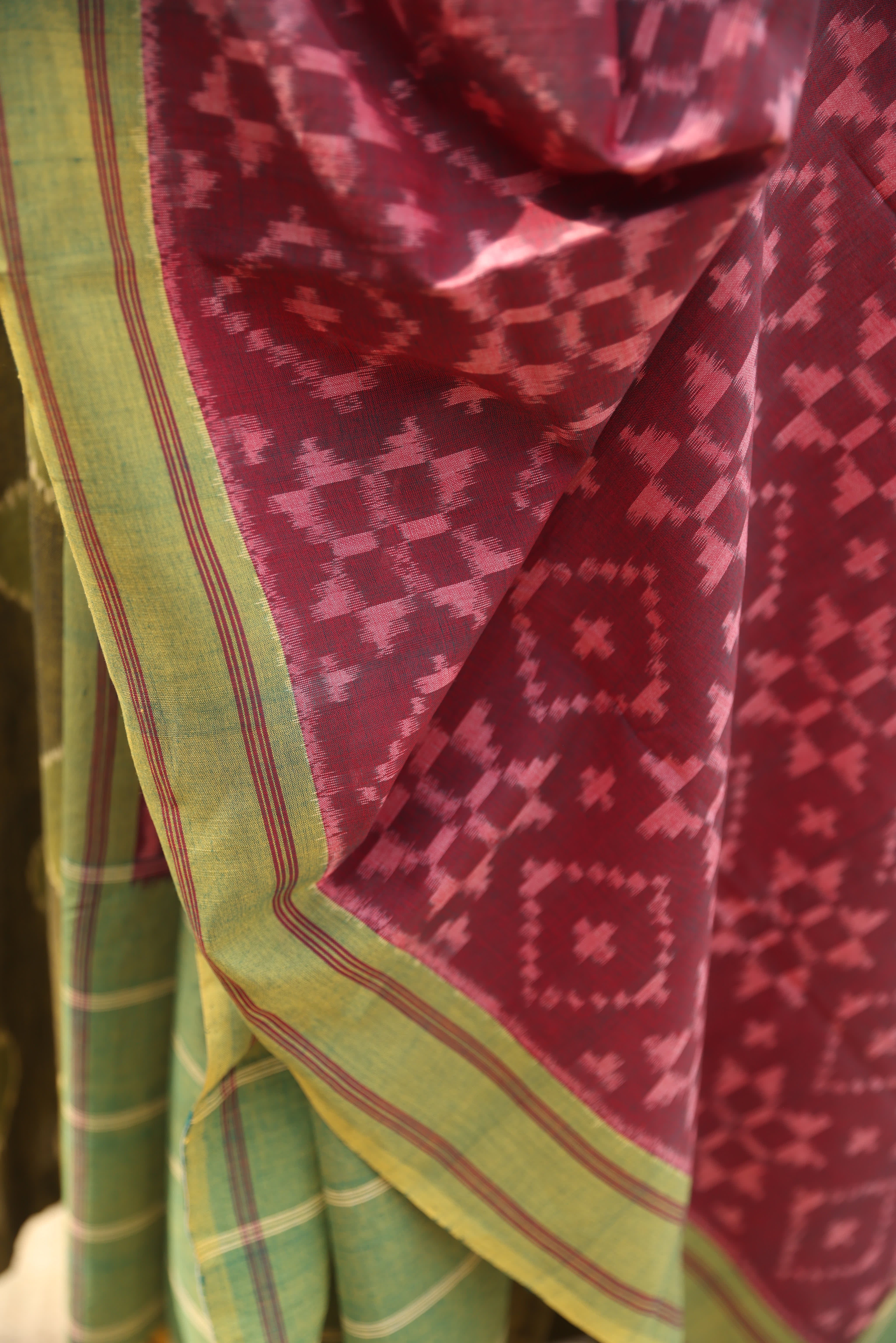Sahaj - Green (Ikat Handloom Cotton)
