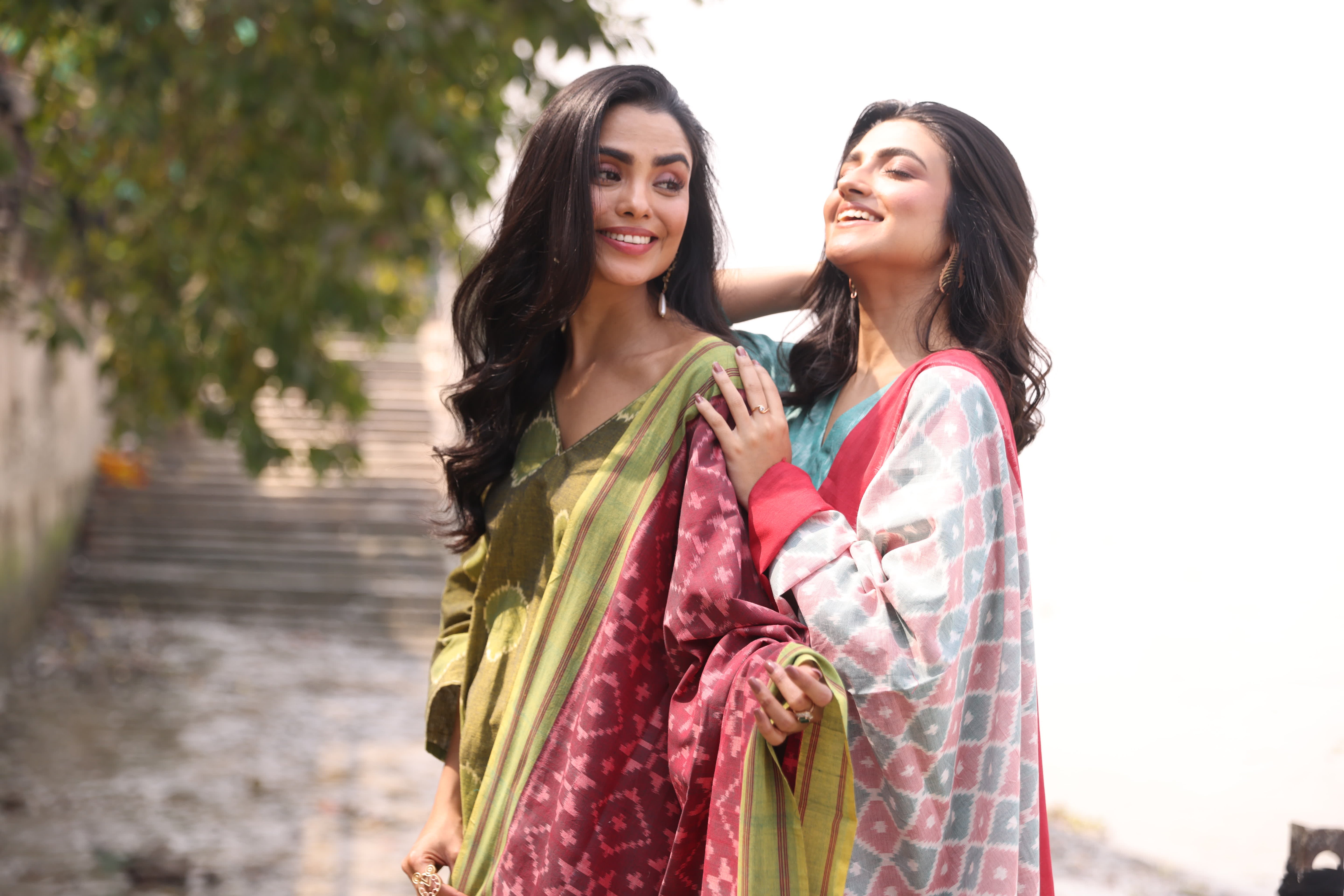 Sahaj - Green (Ikat Handloom Cotton)