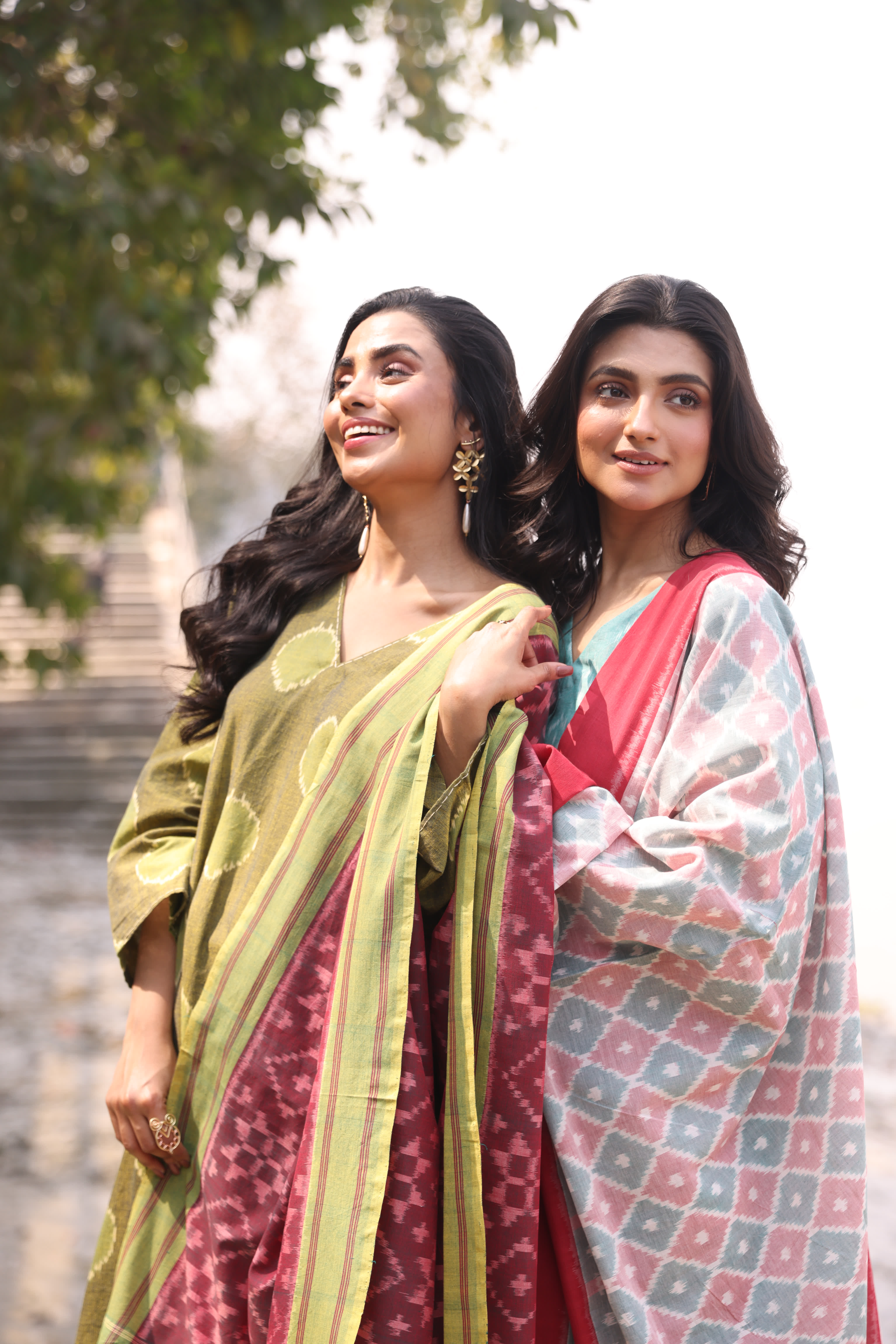 Sahaj - Green (Ikat Handloom Cotton)