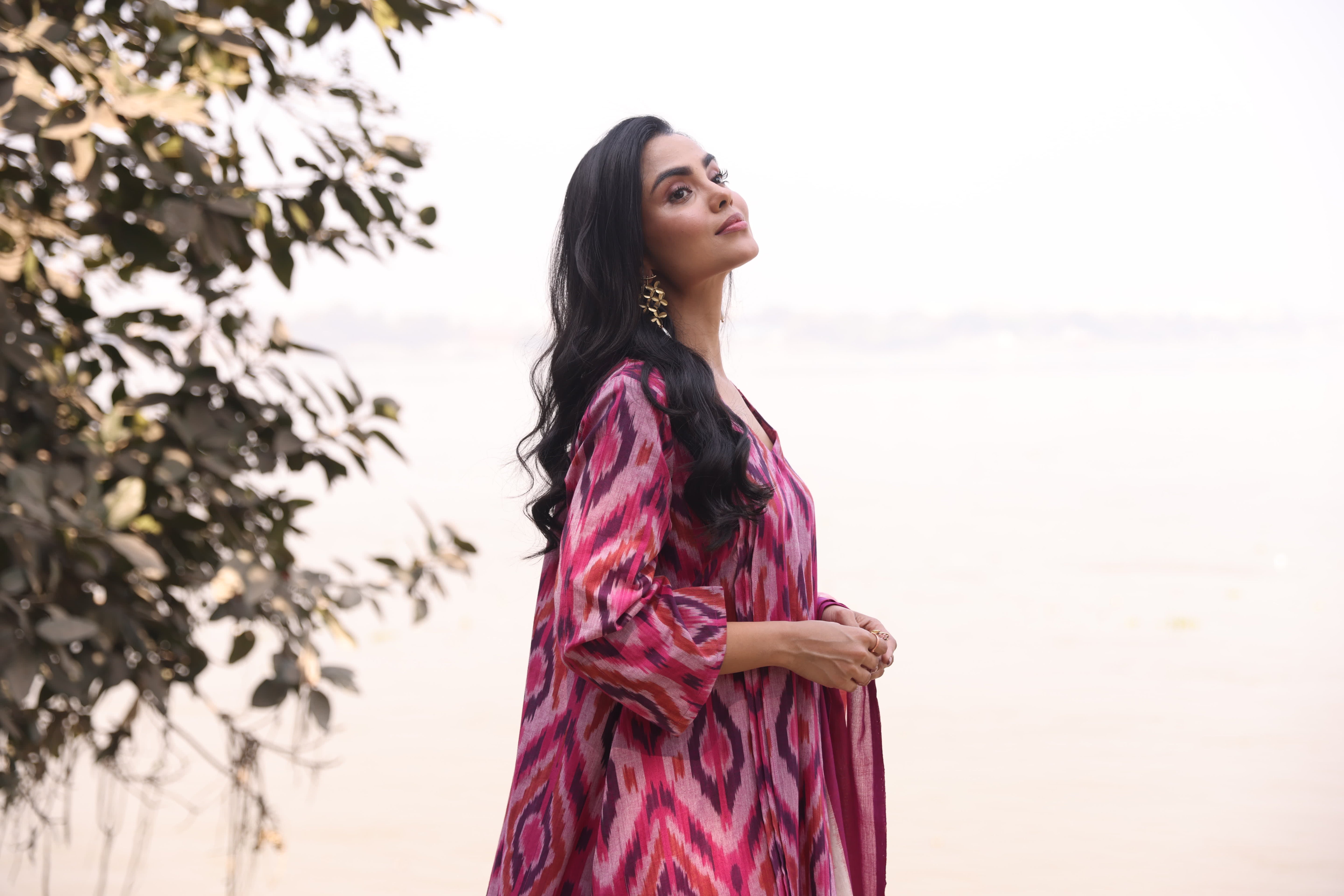 Sahaj - Magenta (Ikat Handloom Cotton)
