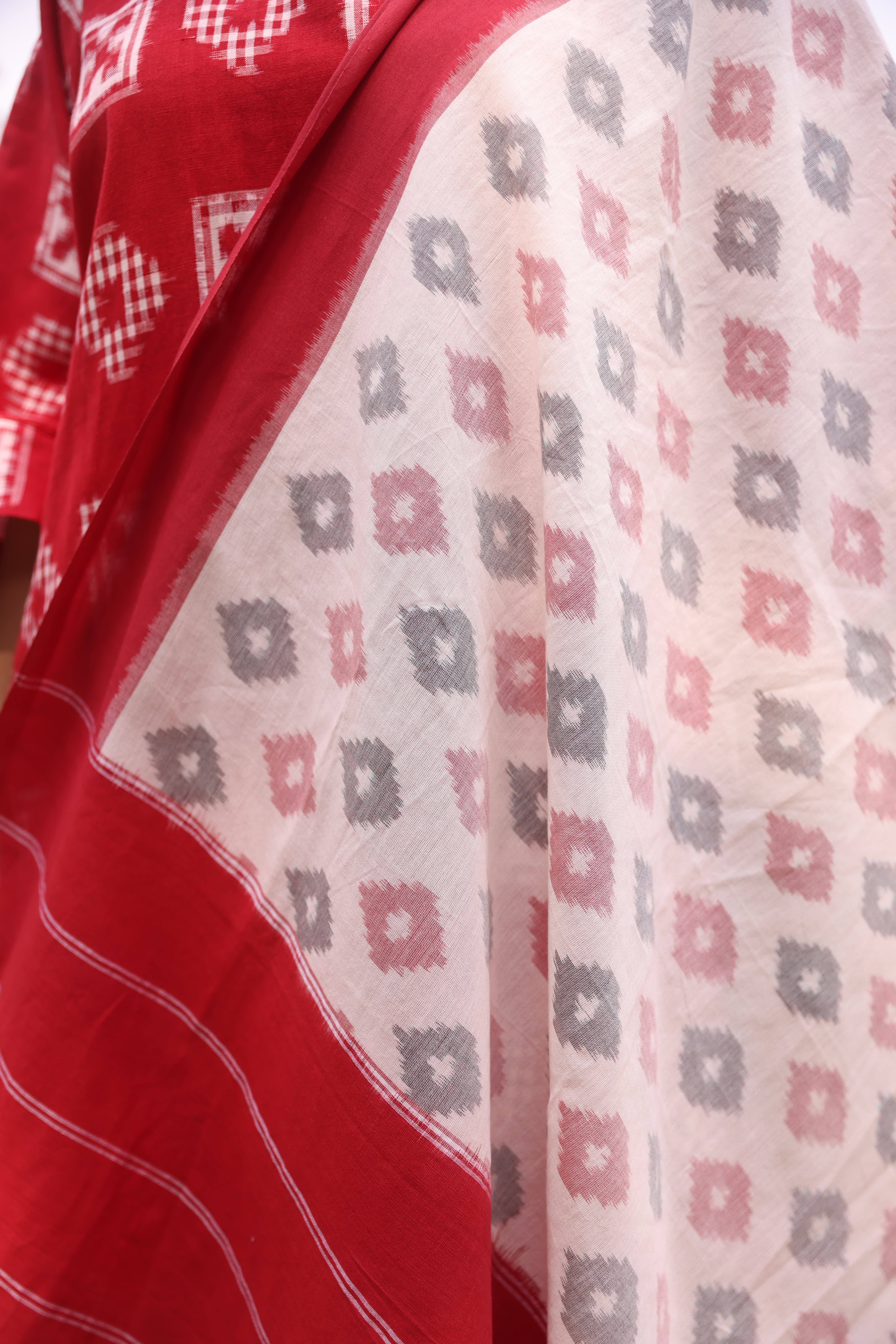 Sahaj - Red (Ikat Handloom Cotton)