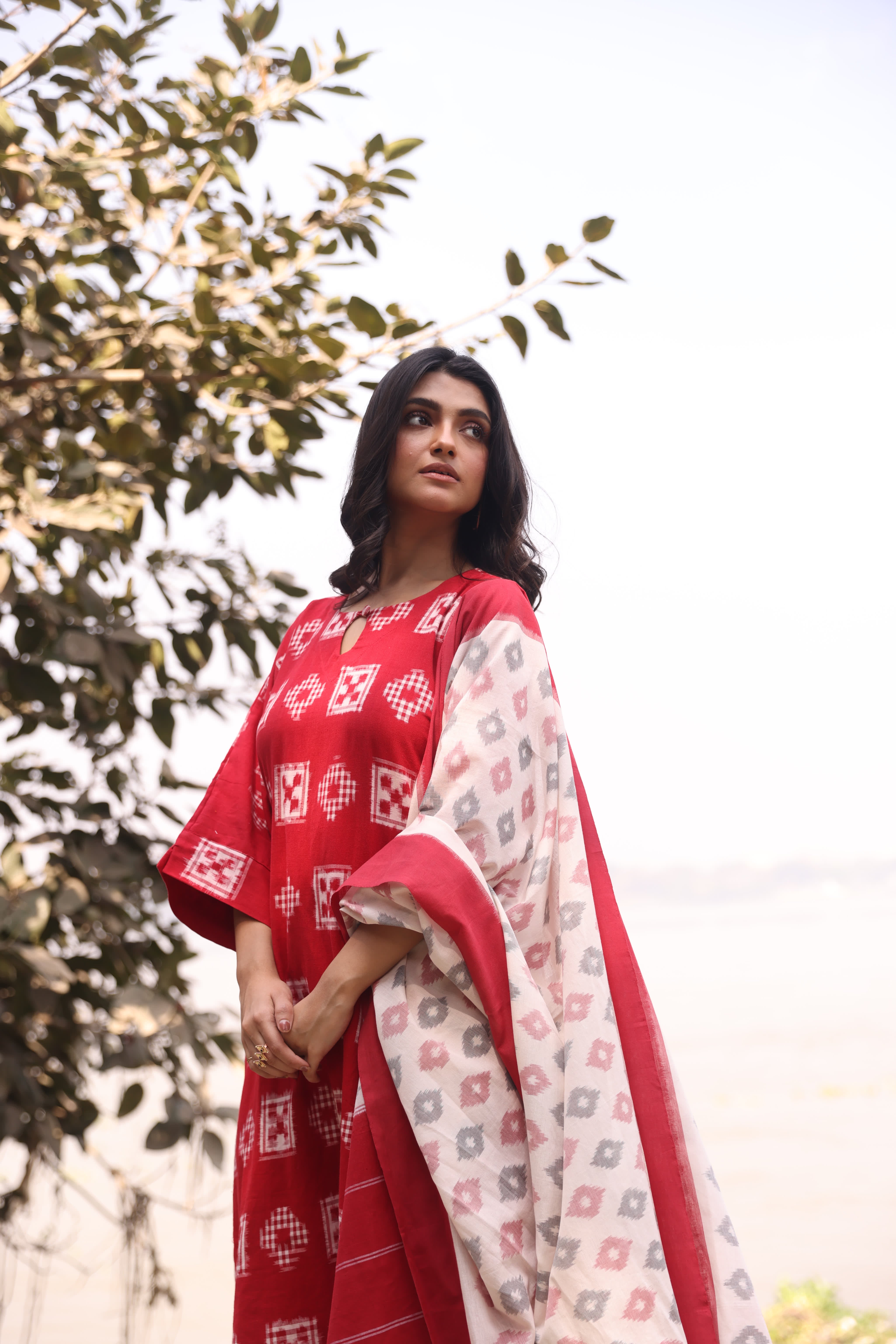 Sahaj - Red (Ikat Handloom Cotton)