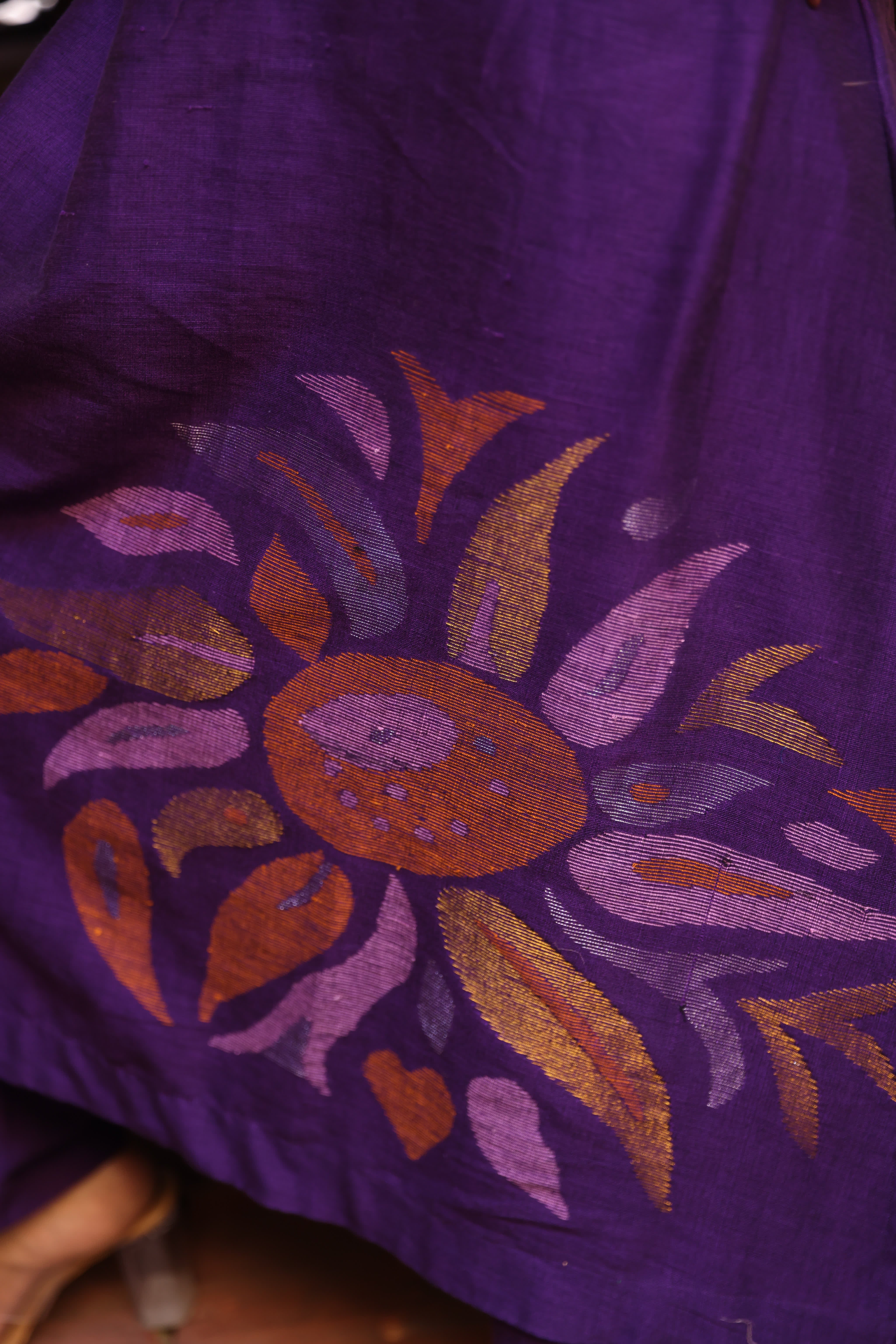 Violet Bloom (Organic Cotton Jamdani Coord)
