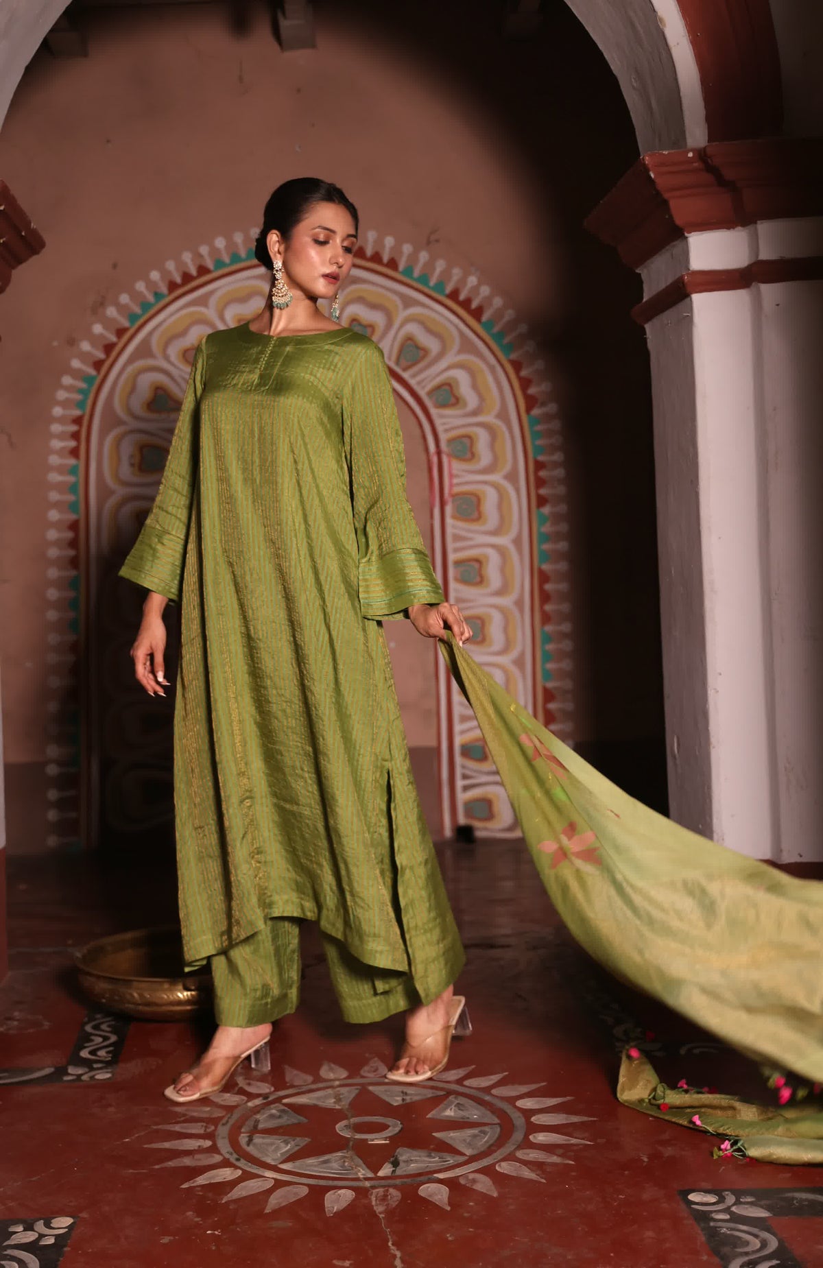 ROOH - Green (Silk Jamdani)