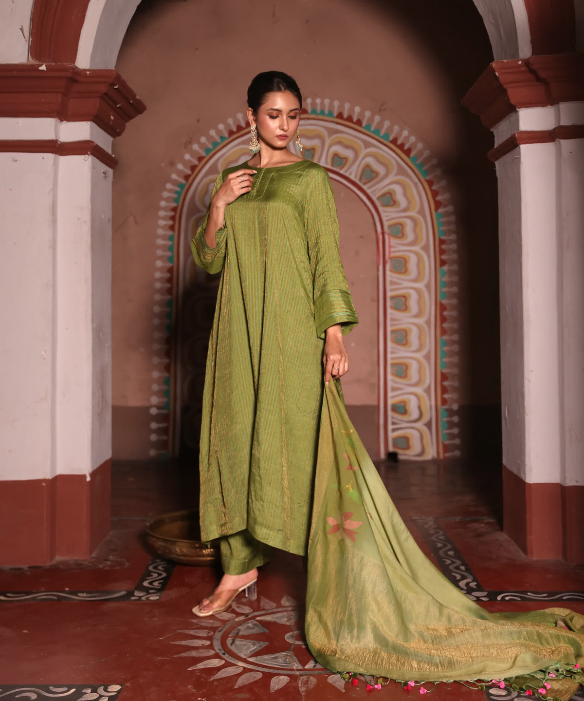 ROOH - Green (Silk Jamdani)